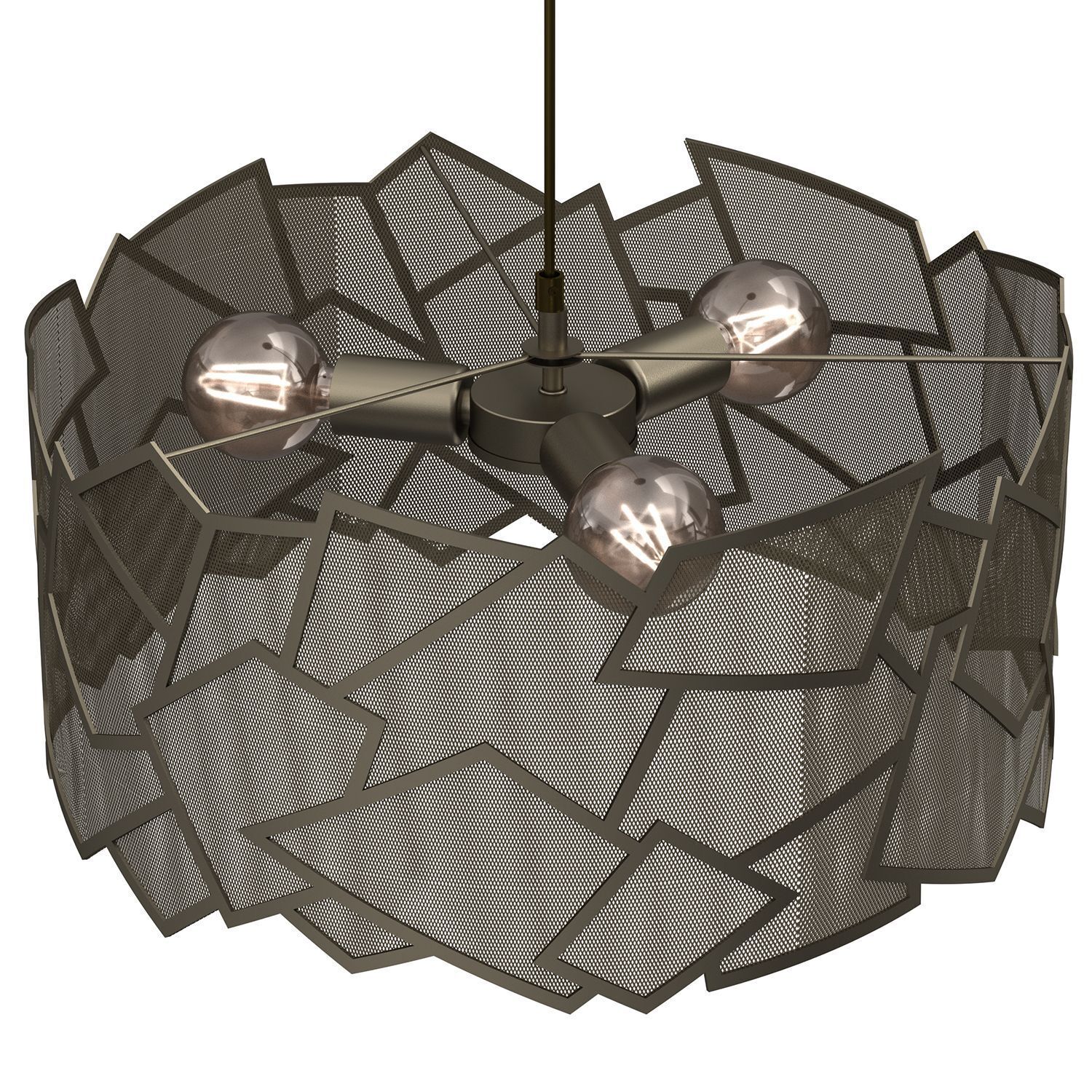 Moderne Pendelleuchte in Gold B:49,5 cm E27 dekorativ Leuchter, Lampe, Deckenventilator, Gerät, Elektrisches Gerät
