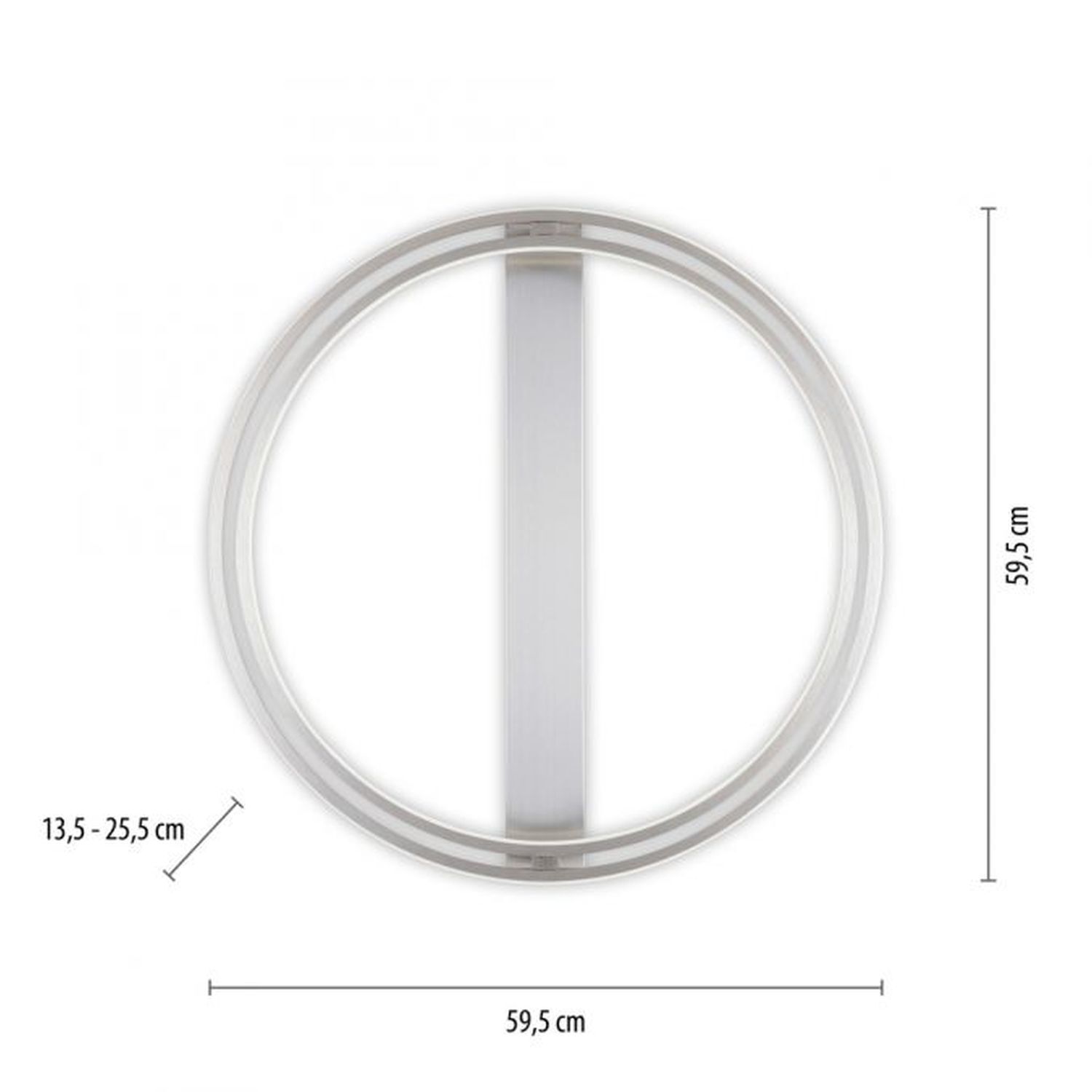 Dimmbare LED Deckenleuchte Metall Ø59 cm Fernbedienung Dimmbare LED Deckenleuchte Metall Ø59 cm Fernbedienung