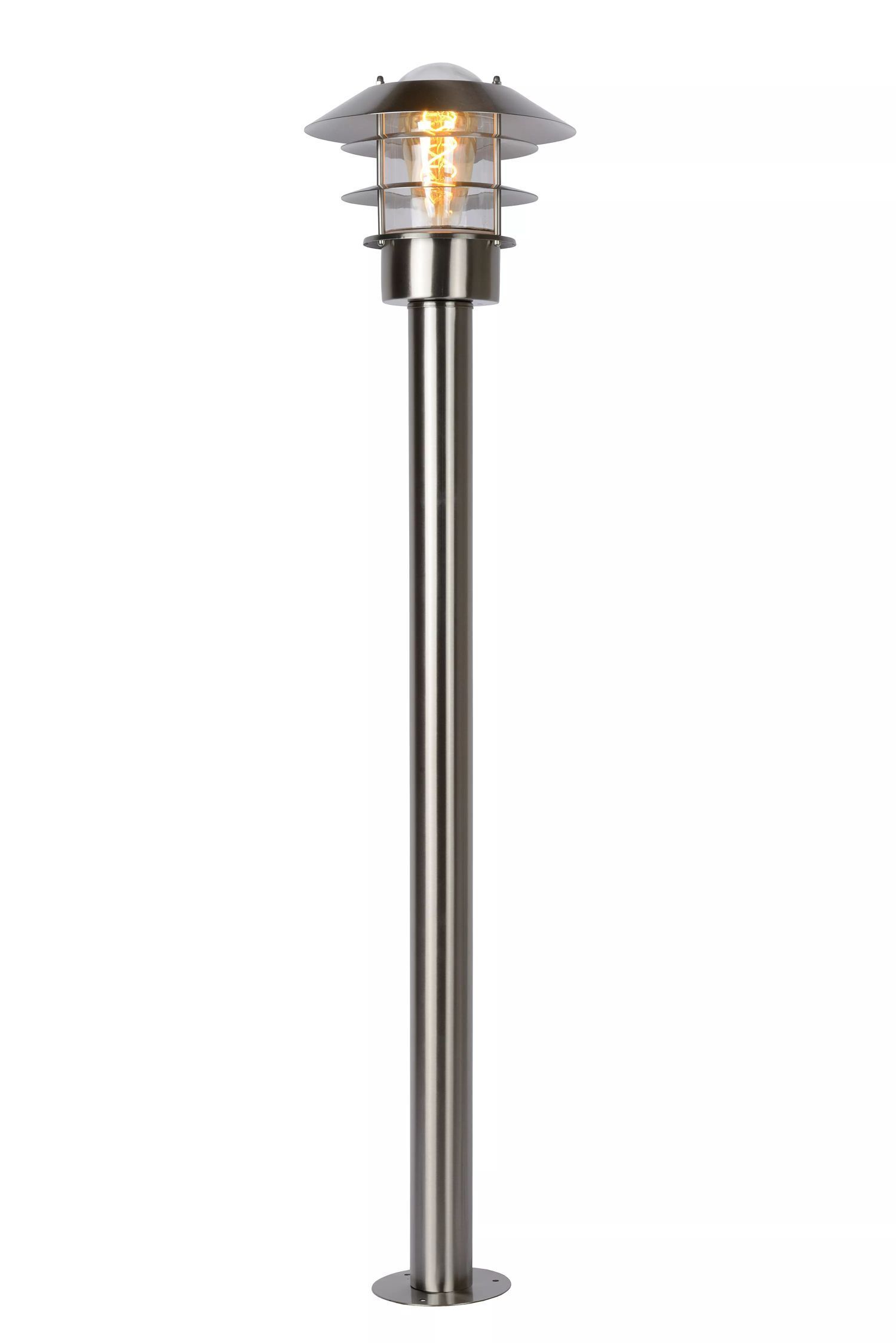 Stehleuchte Outdoor Glas Aluminium IP44 E27 100 cm Lampe