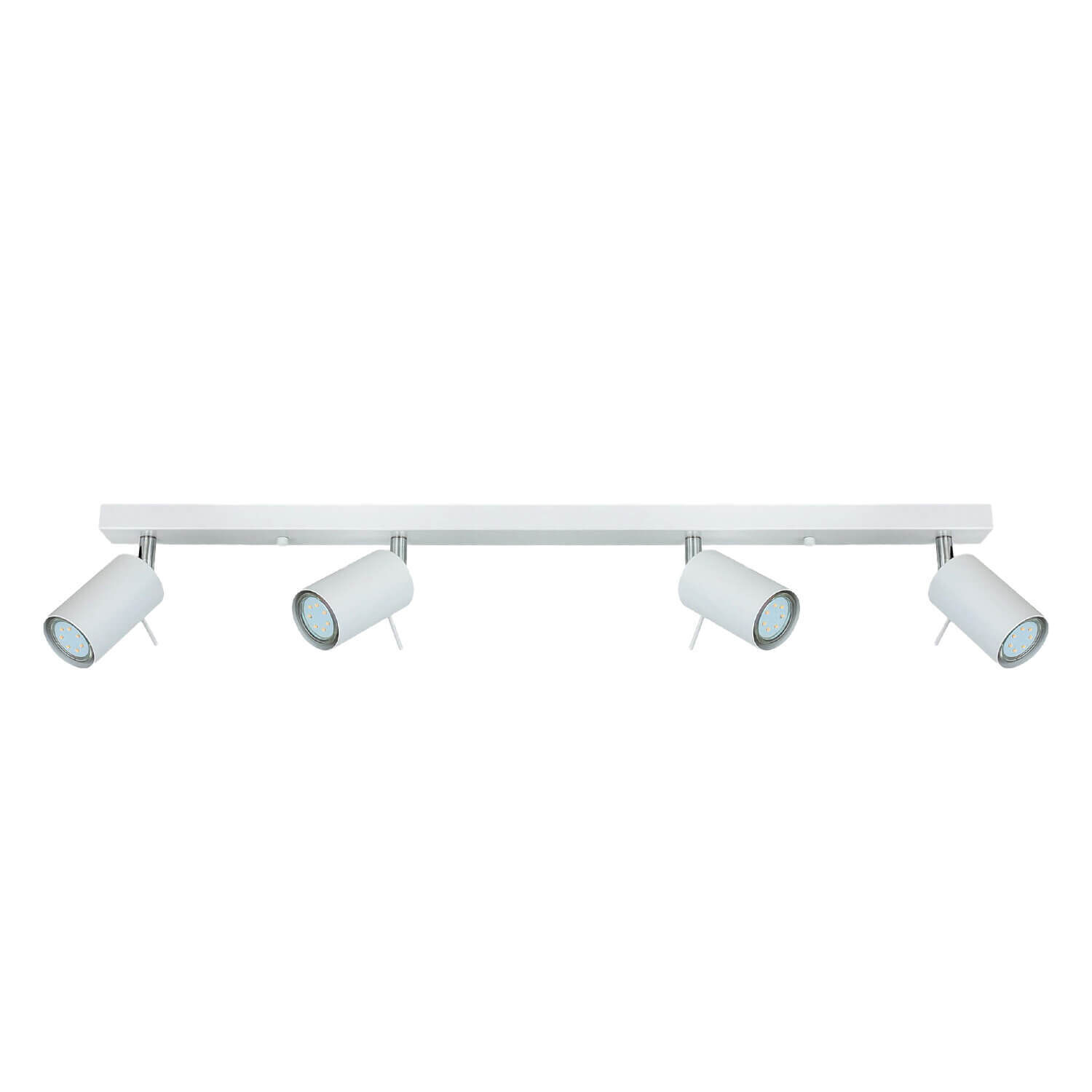 Deckenstrahler Metall 4-flammig 80 cm länglich GU10 Weiß Beleuchtung, Deckenleuchte, Leuchte