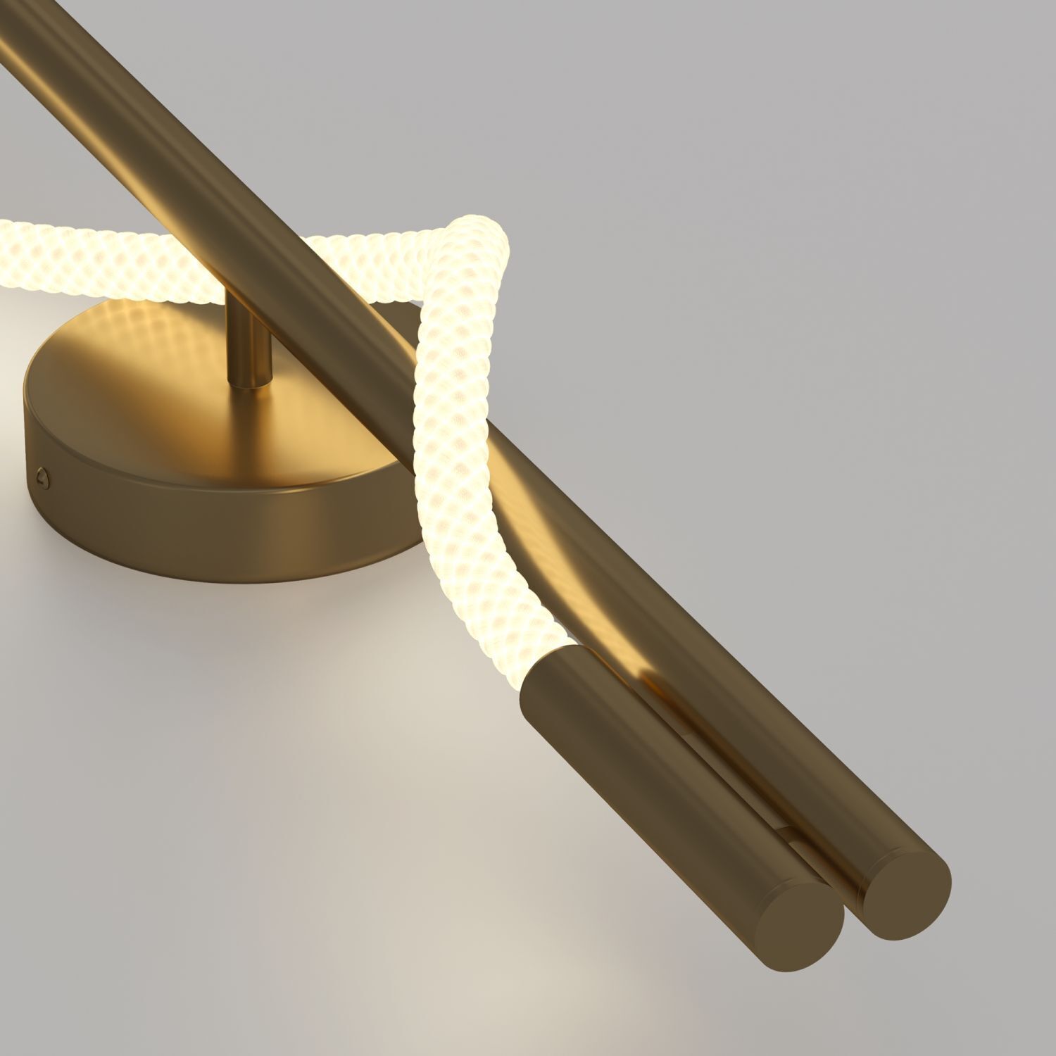 Wandlampe LED Aluminium H: 84,4 cm in Gold Weiß 600 lm