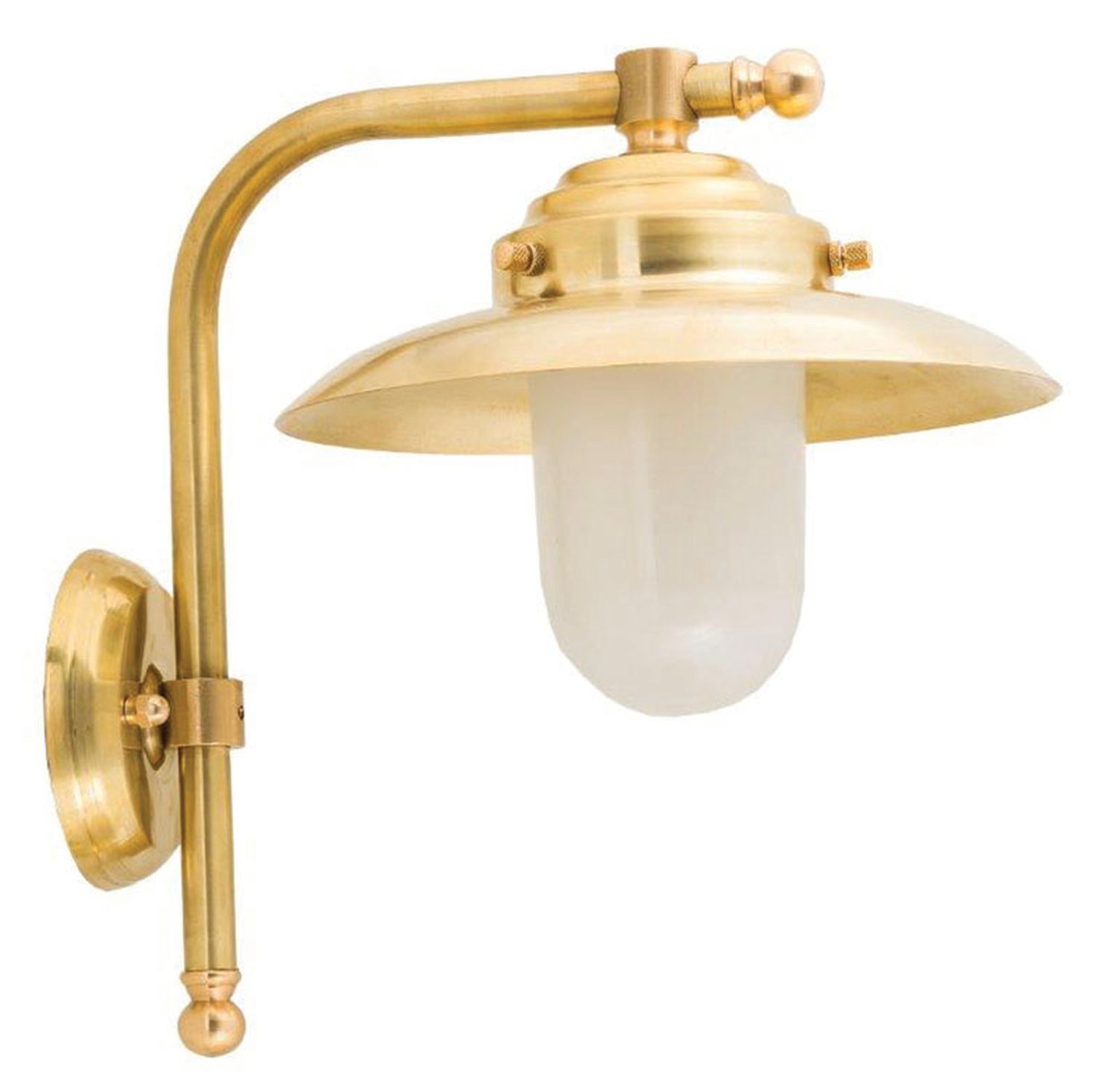 Wandlampe Außen Messing Glas Hof Maritim IP64