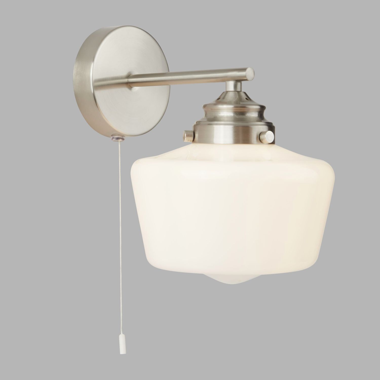 Wandlampe mit Schalter IP44 Silber Weiß Badezimmer Leuchte, Lampe