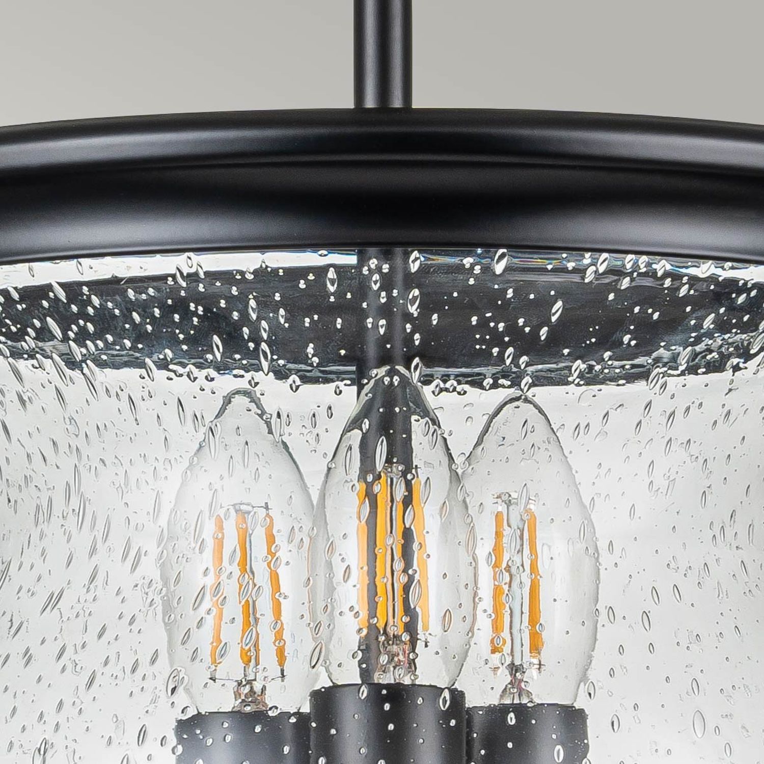 Deckenleuchte Metall Glas Ø 25,4 cm H: max. 1,4 m Schwarz lampe, pendel lampe, glas schirm, glühbirne sichtbar, studio beleuchtung