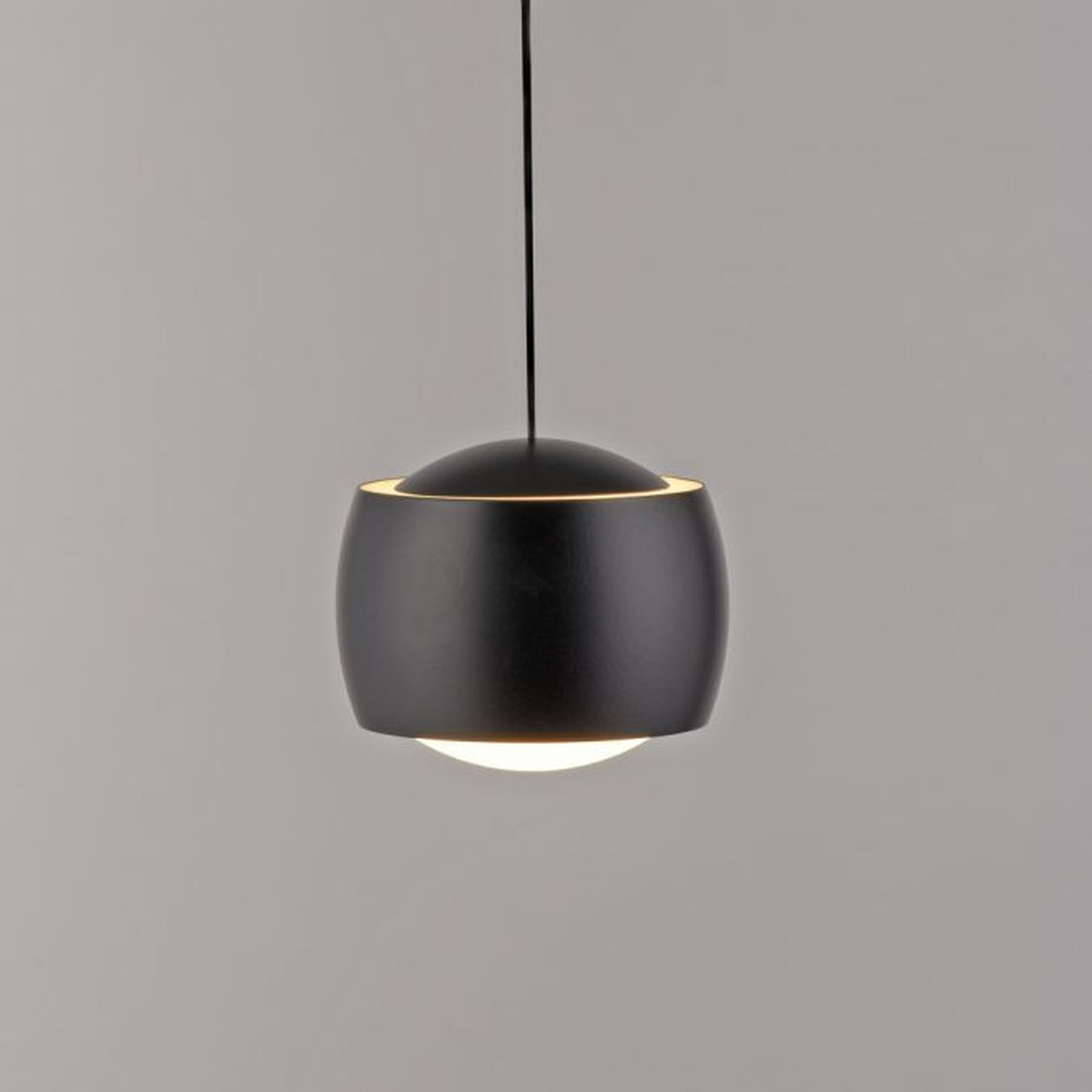 Suspension LED métal blanc chaud 3000 K 800 lm noir