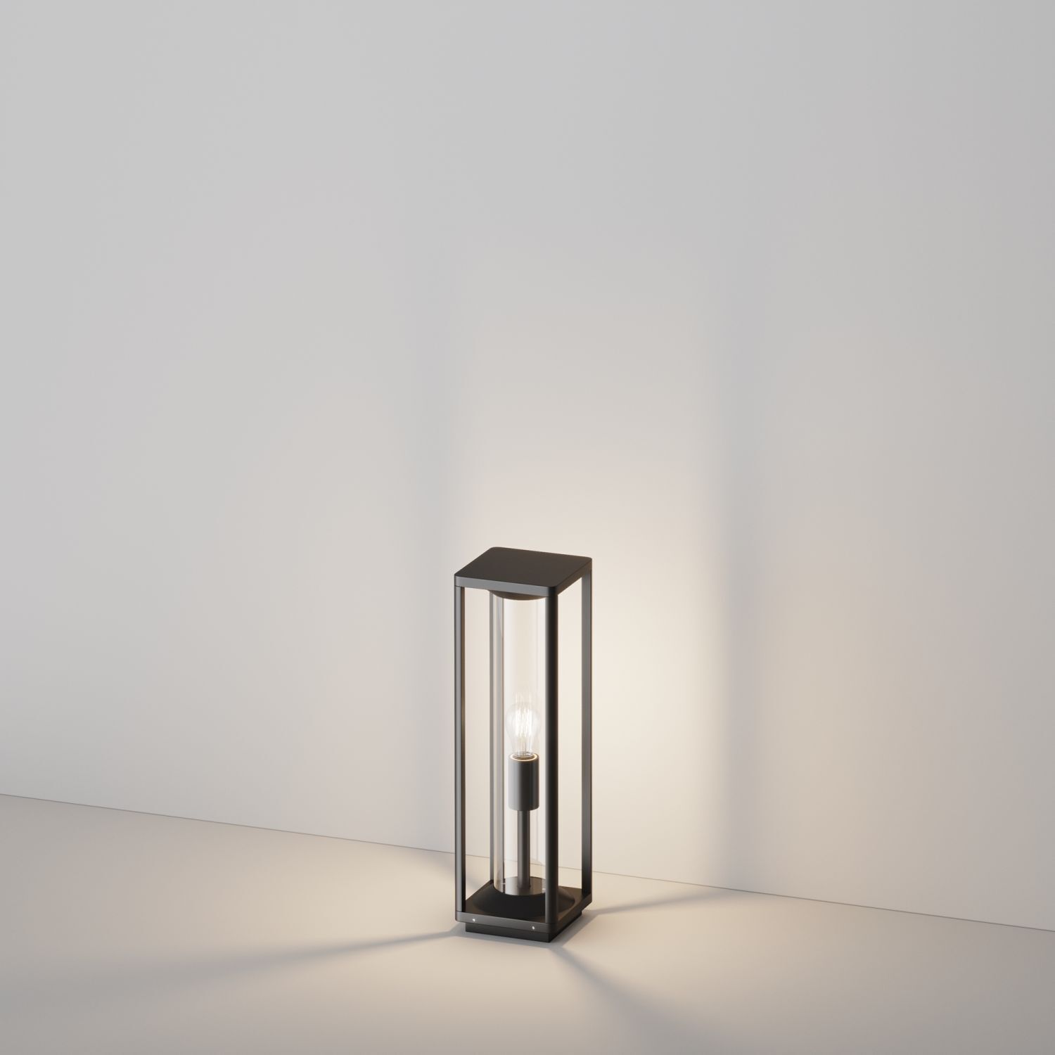 Pollerleuchte Aluminium 50 cm hoch IP54 Graphit E27 Lampe