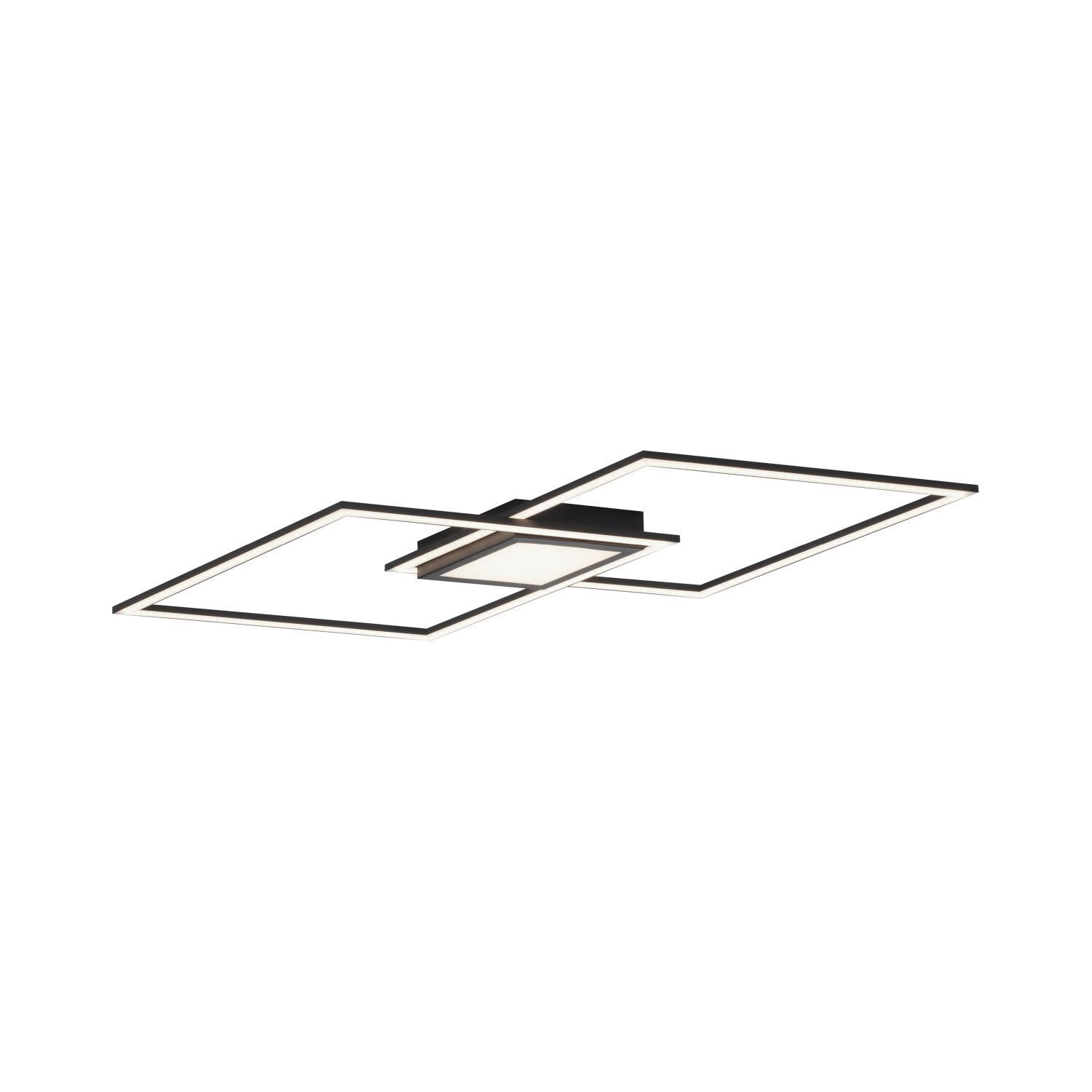 Dimmbare LED Deckenlampe Metall Schwarz L:106 cm 3000 K