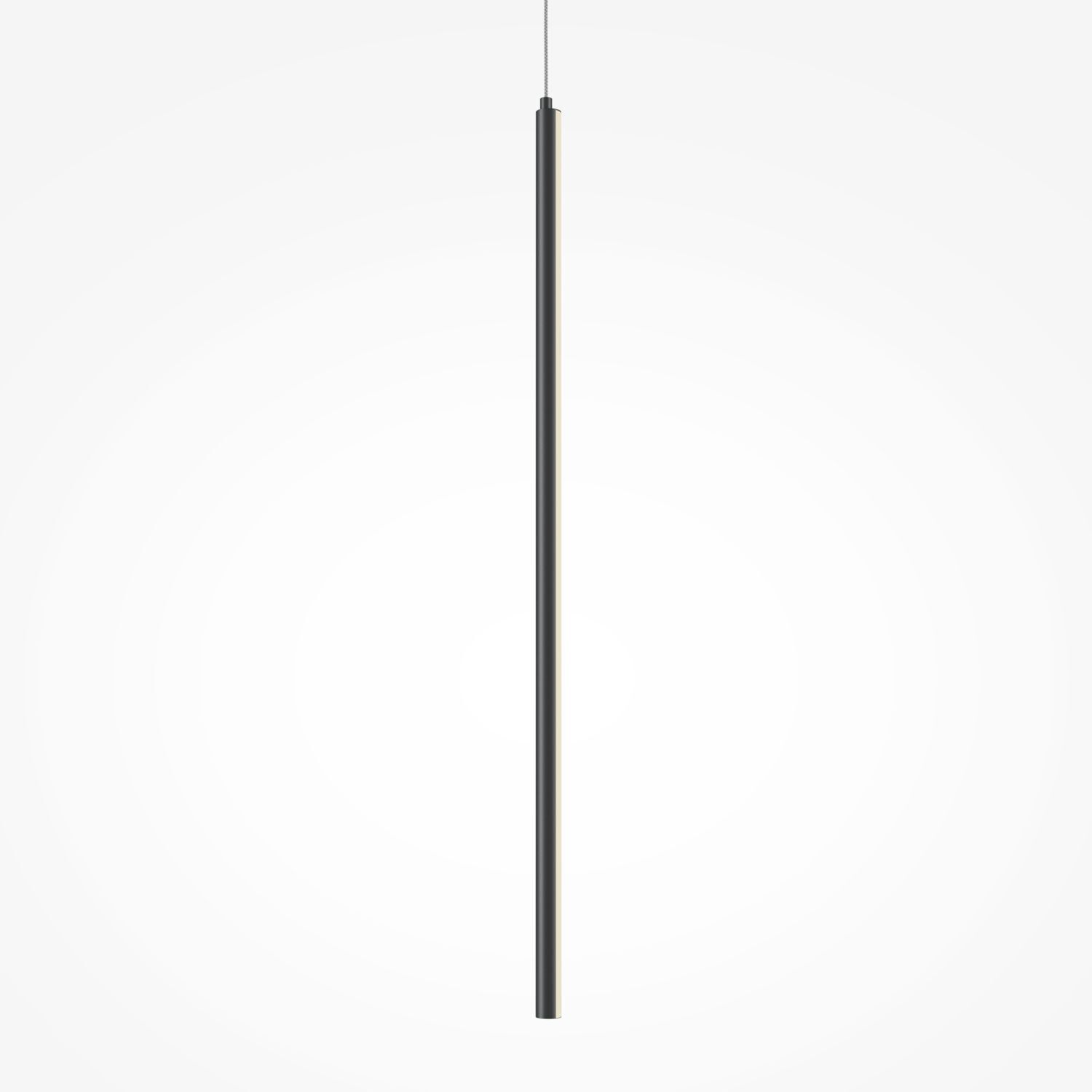 Suspension LED Aluminium rond D : 1,7 cm Noir LINA