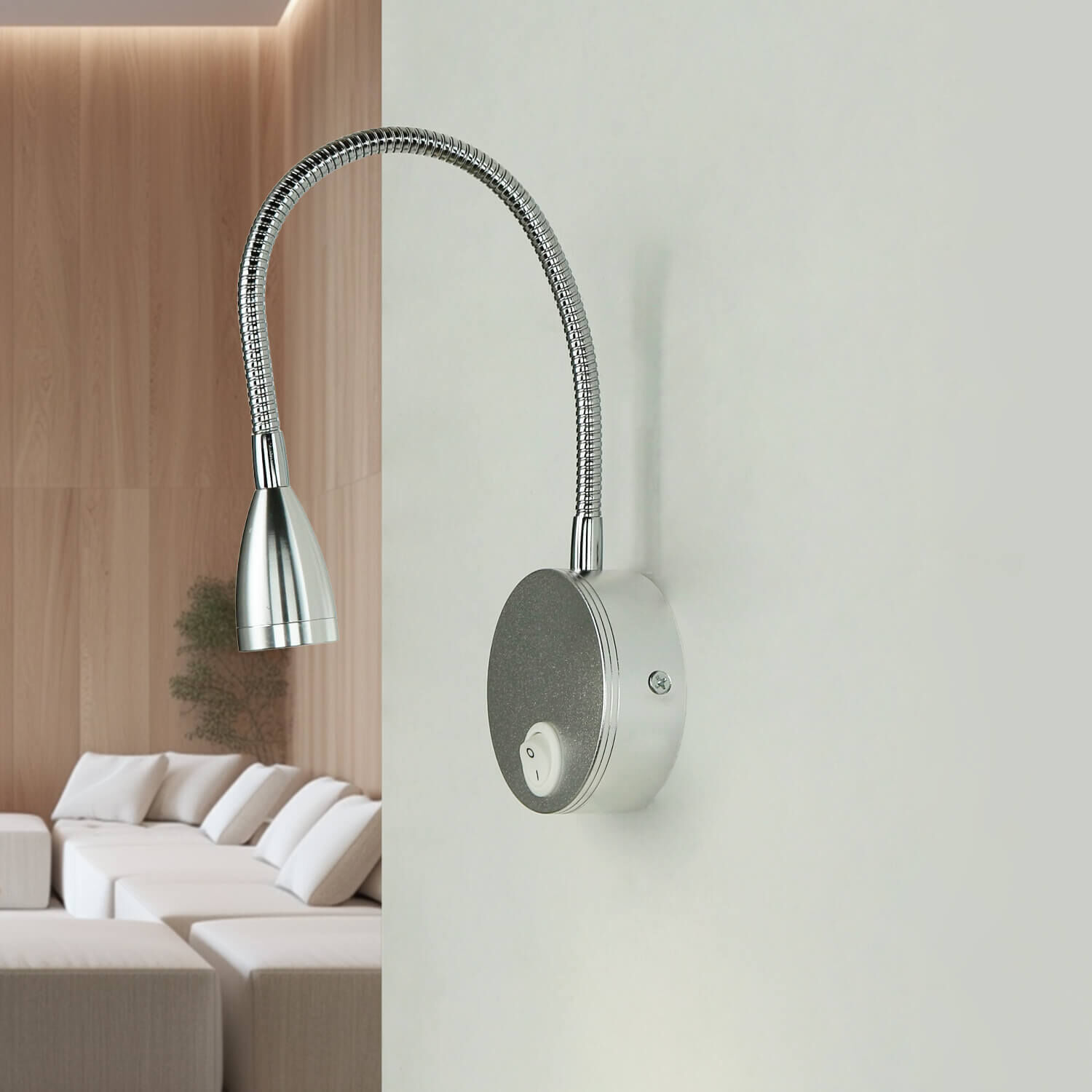 LED Wandleuchte Schalter 4400K Schwanenhals flexibel JAN Lampe