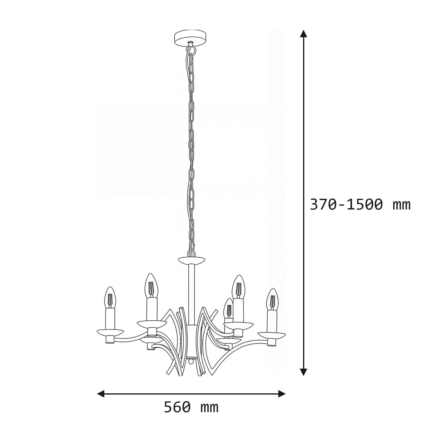 Kronleuchter Esszimmer Ø 56 cm in Messing antik 6-armig E14 Kronleuchter, Hängelampe, Metall, Kandellaber, 4-flammig