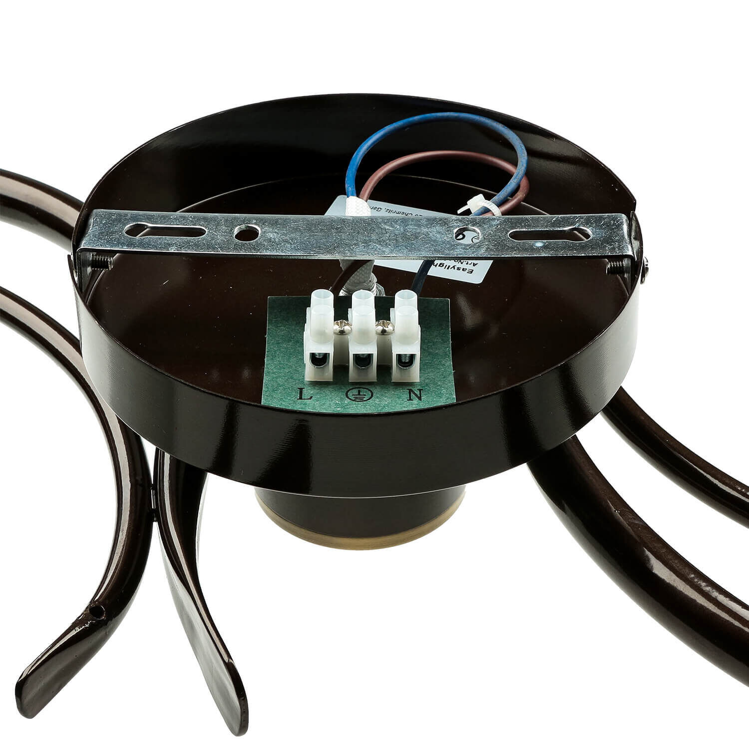 Rustikale Deckenleuchte Schwarz Weiß AURORA Rustikale Deckenleuchte Schwarz Weiß AURORA