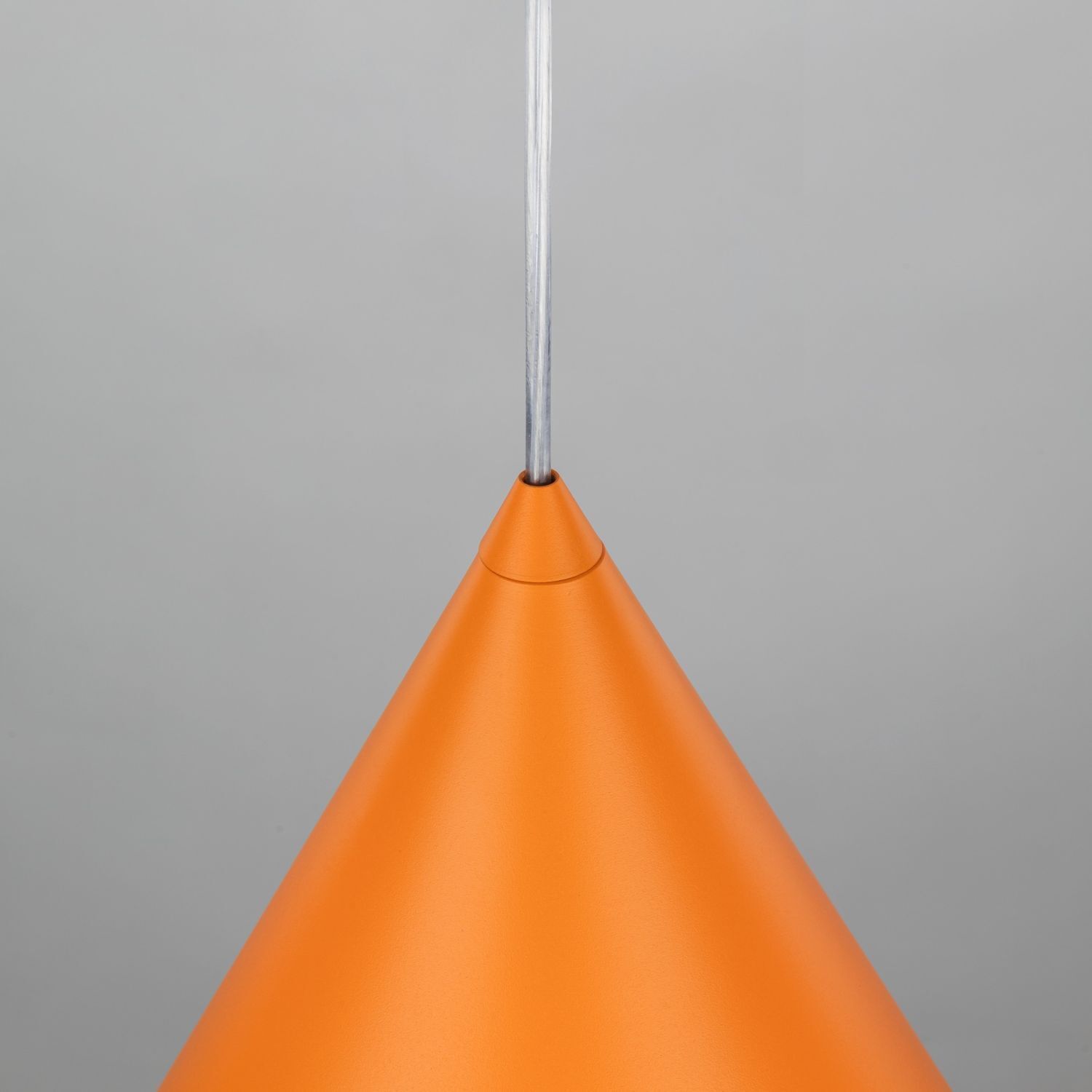 Pendelleuchte Metall Ø 25 cm H: 160 cm verstellbar Orange E27 Beleuchtung, Lampe, Lampenschirm