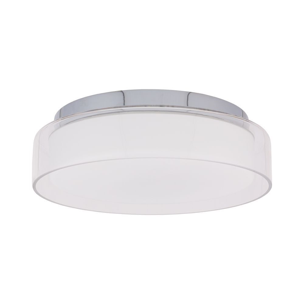 Wohnliche LED Deckenleuchte Glas IP44 12W blendarm