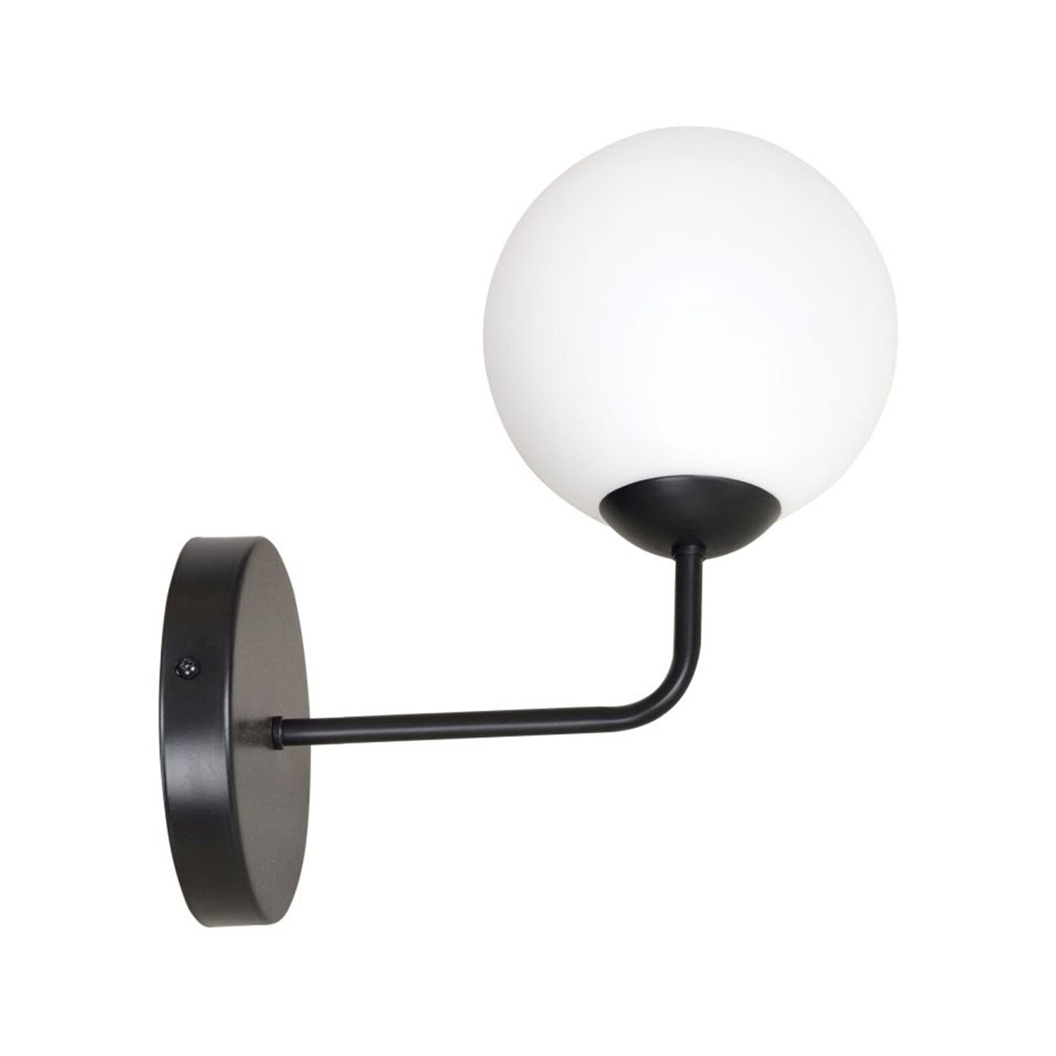Wandlampe innen Schwarz Weiß Glas Modern E14 Lampe