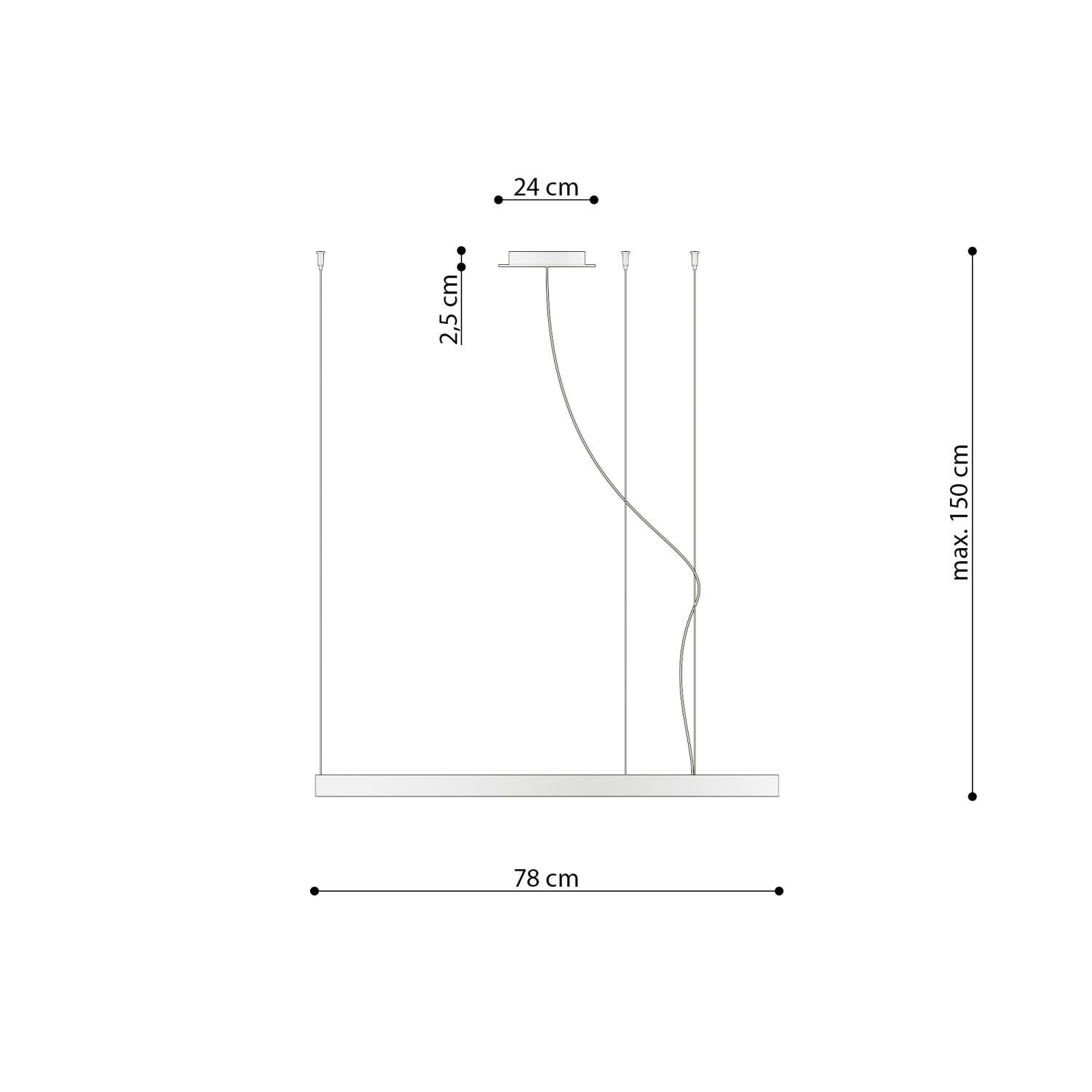 LED Kronleuchter Weiß Metall Ø 78 cm Ring blendarm 3000 K