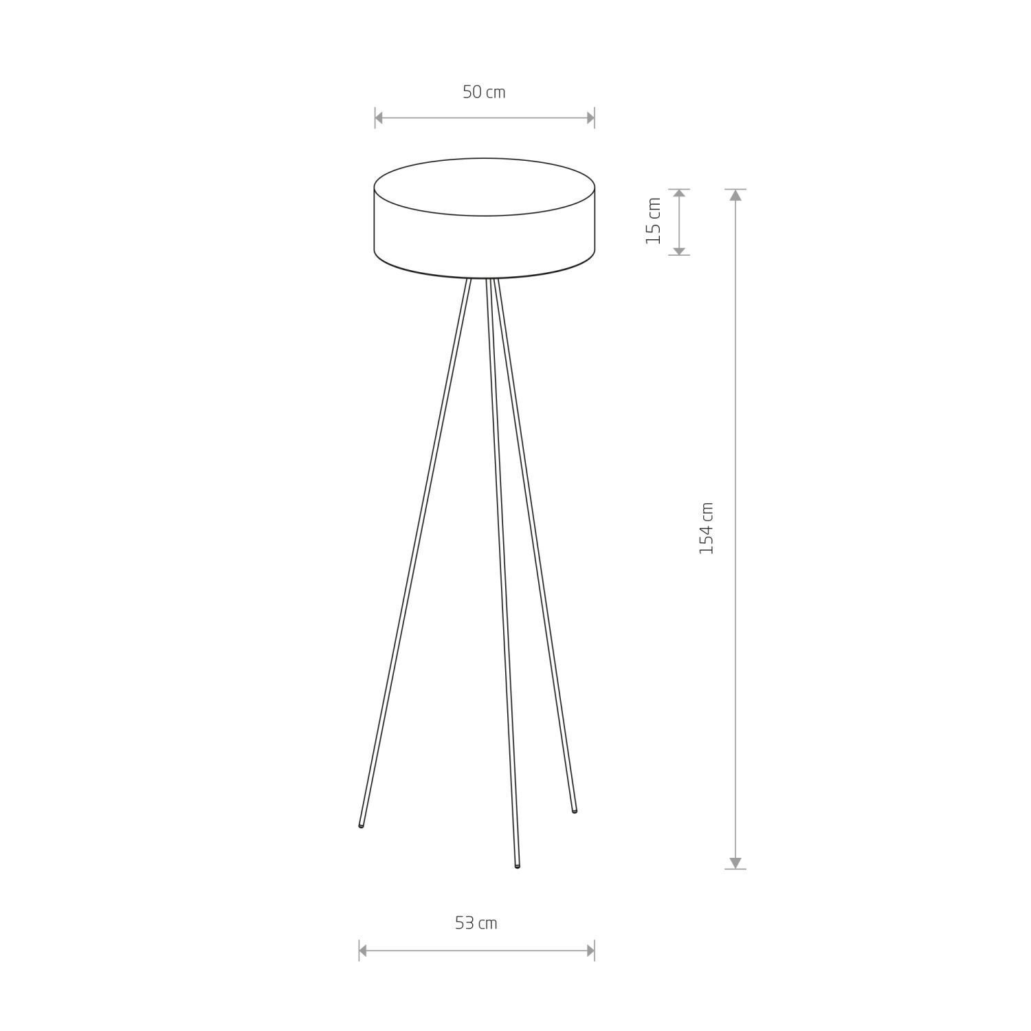 Dreibein Stehleuchte 3-flammig Creme Weiß E27 154 cm Stoffschirm