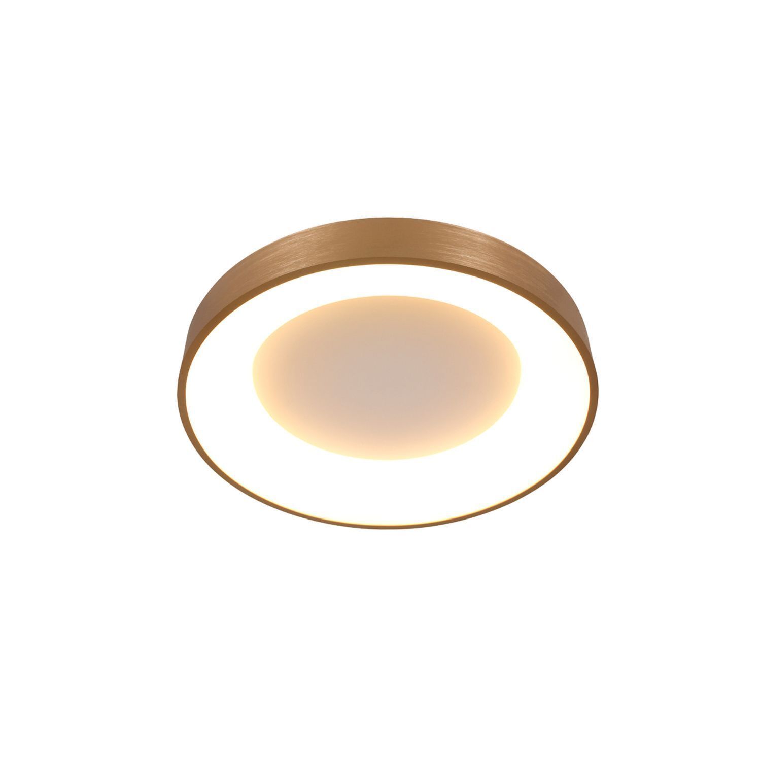 Blendarme LED Deckenlampe in Gold Weiß Ø30 cm stilvoll