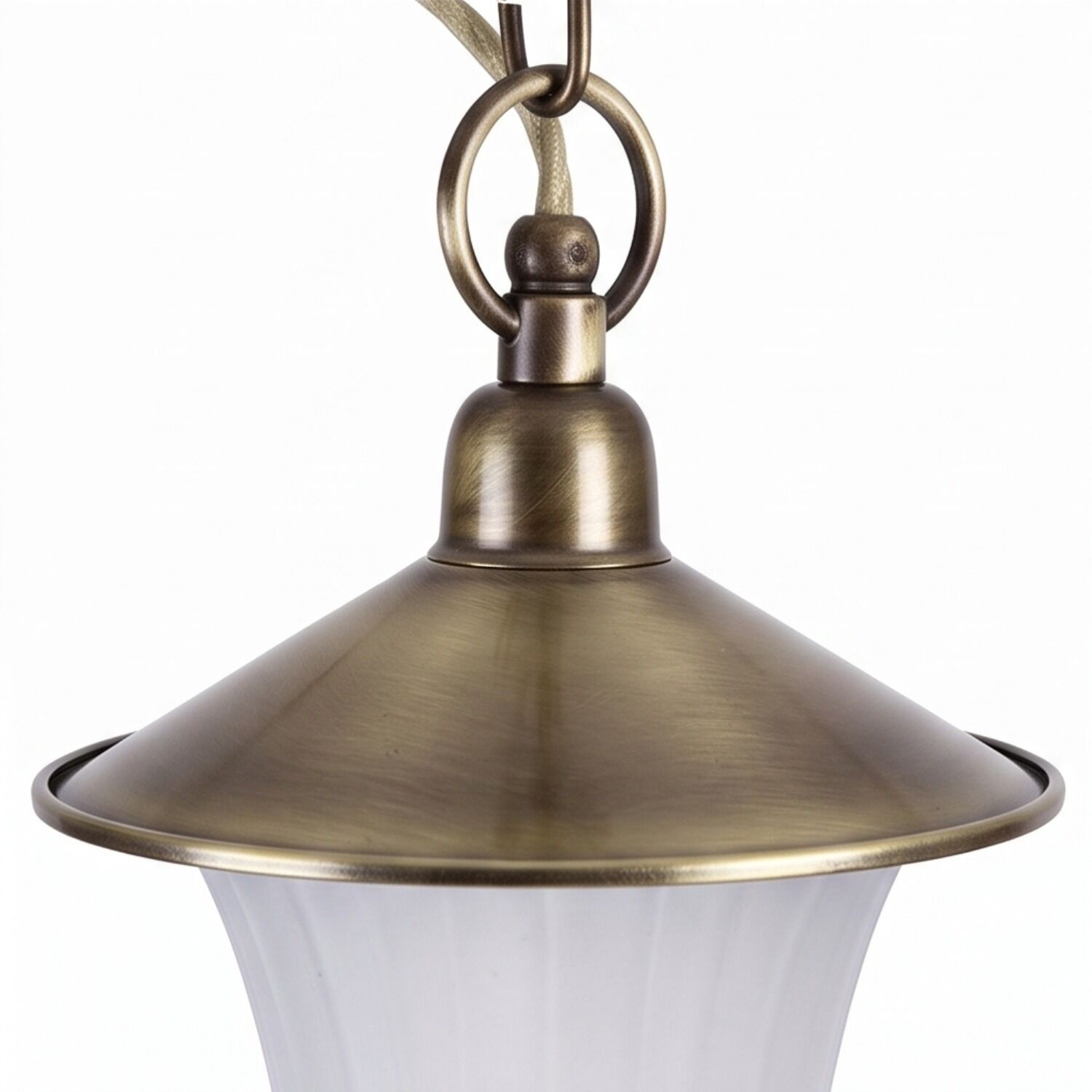 le23278-haengeleuchte-garten-terrasse-aussen-messing-glas-rustikal-e27-ip44-gold-weiss-05 Hängelampe, Metall, Bronze, Rundschirm, Kordelaufhängung