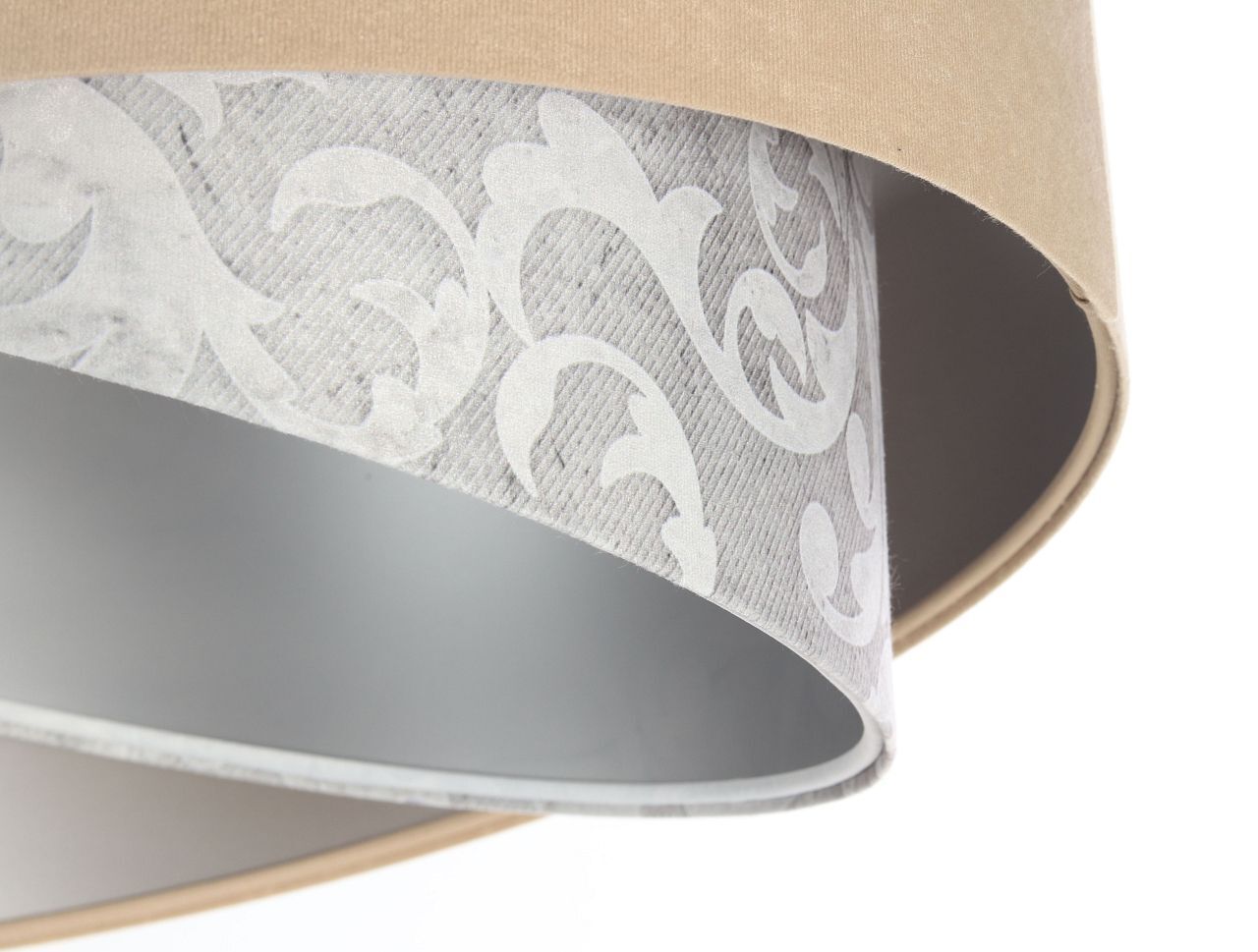 Lampe à suspendre ronde Ø 50 cm Tissu aspect velours E27 confortable