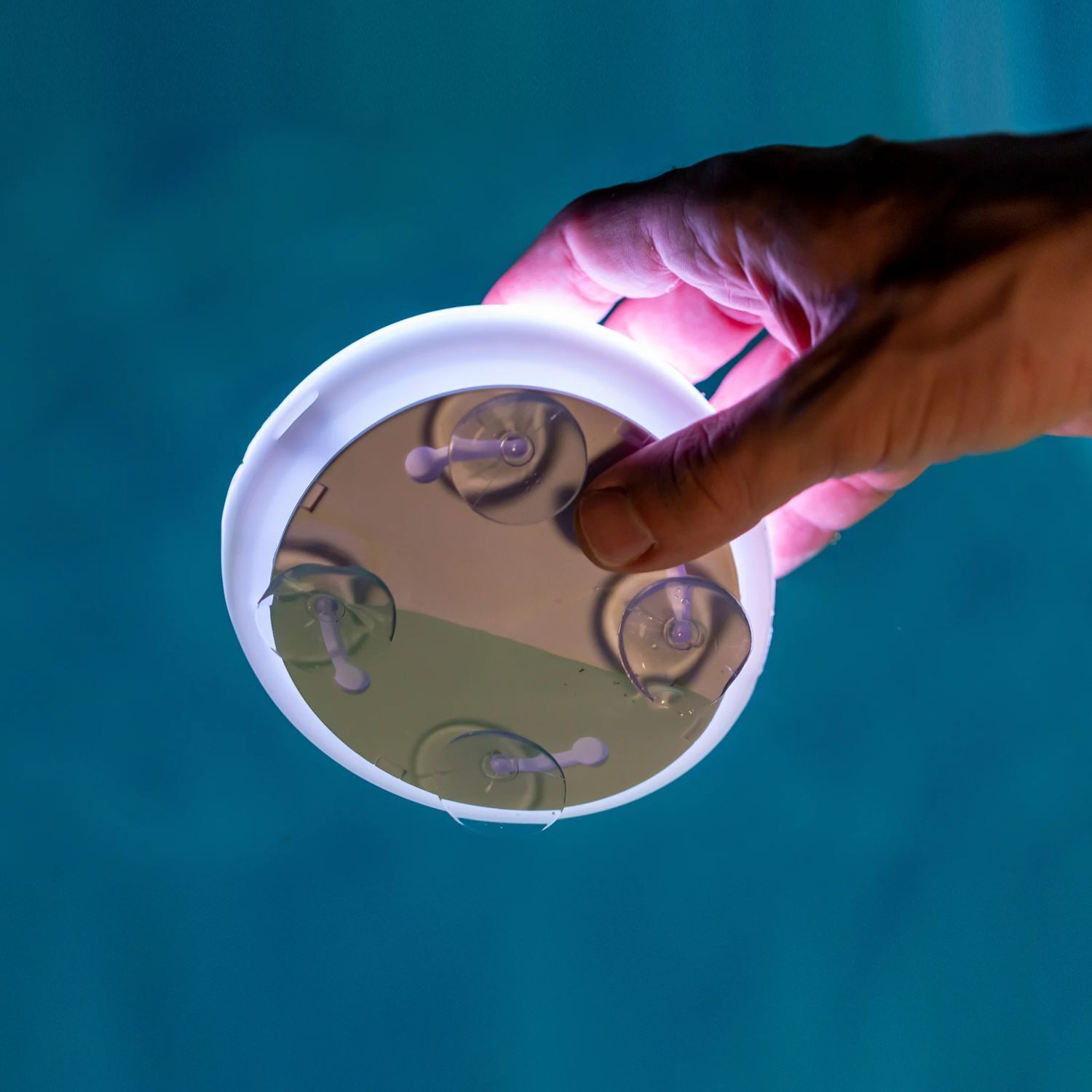 LED Poolleuchte ohne Bohren Farbwechsel dimmbar IP68 Ø 12 cm LED Poolleuchte ohne Bohren Farbwechsel dimmbar IP68 Ø 12 cm