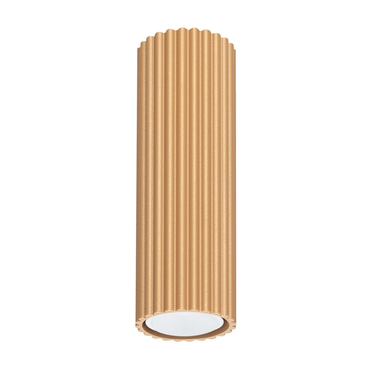 Deckenleuchte GU10 Ø 6,5 cm schmal H: 20 cm in Gold Aufputz