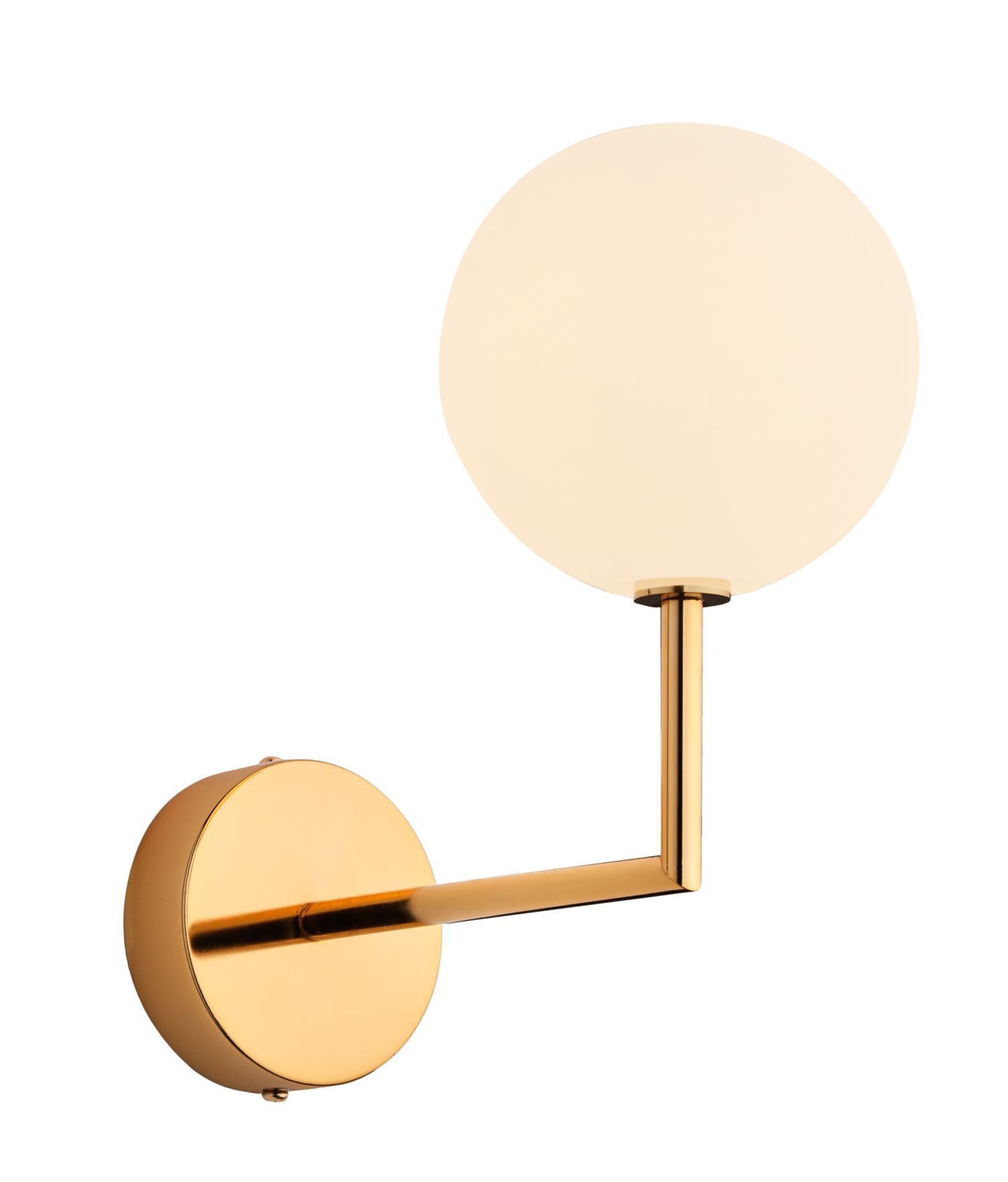 Wandleuchte Echt-Messing Glas G9 T:27,5 cm in Gold