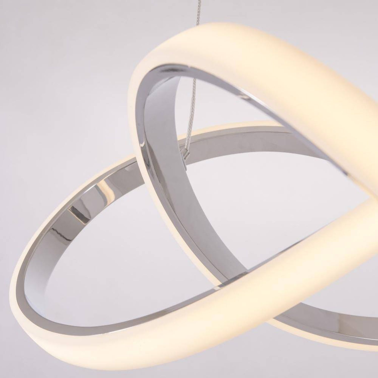 LED Hängelampe Metall B: 55 cm Chrom 3000 K Modern Zubehor, Schmuck, Ring
