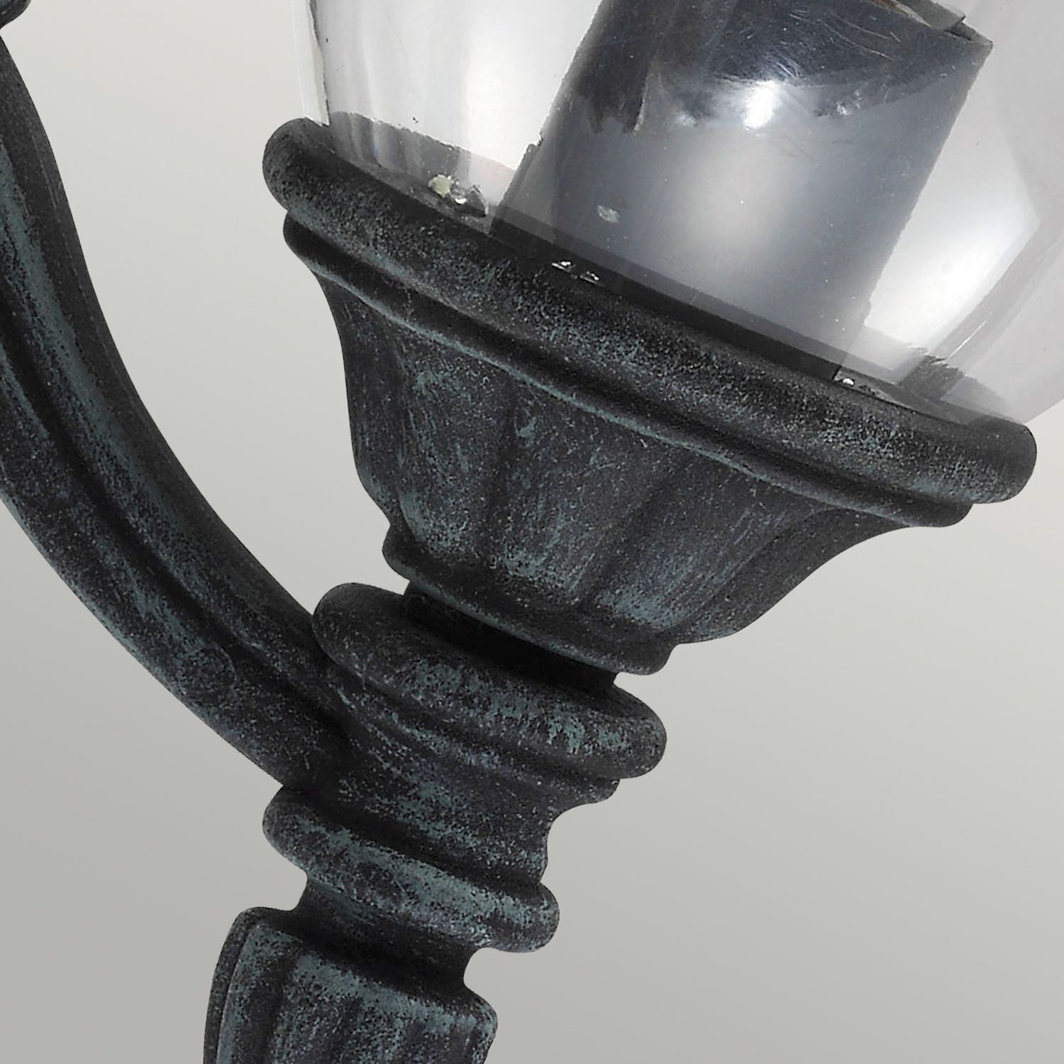 Applique extérieure noir vert antique aluminium verre IP44 Lampe, Rauchrohr