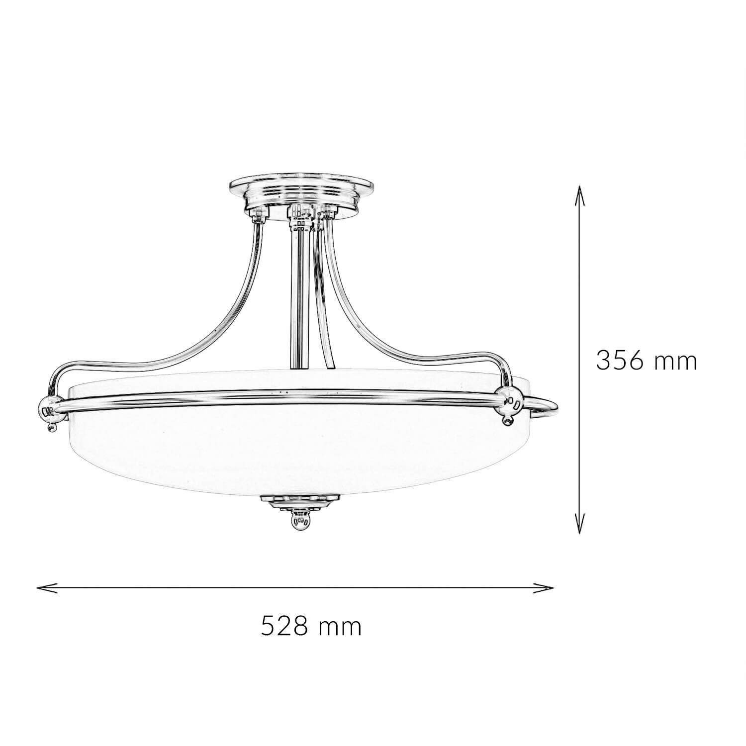 Deckenleuchte ASPERO Messing Creme 4xE27 Lampe