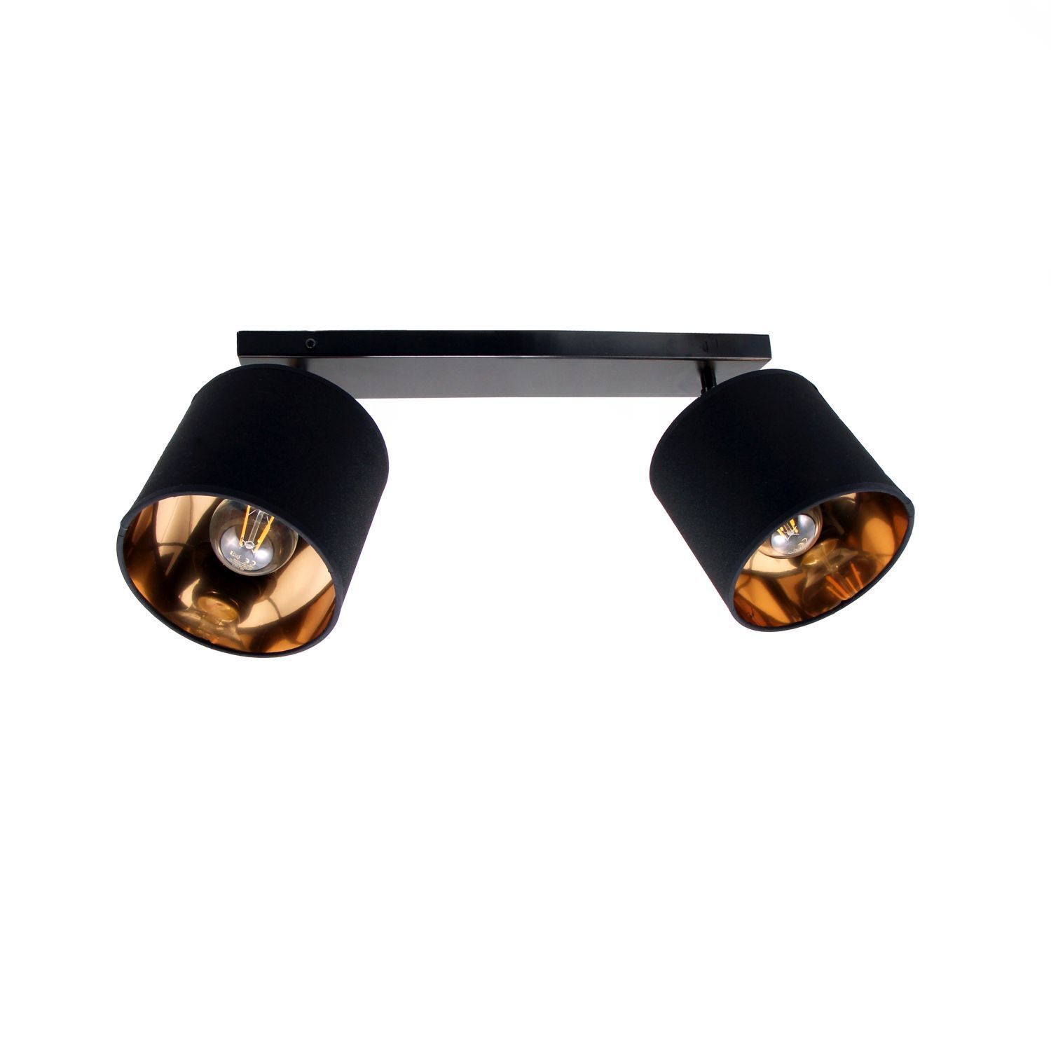 Spot de plafond flexible tissu métal E27 70 cm de long