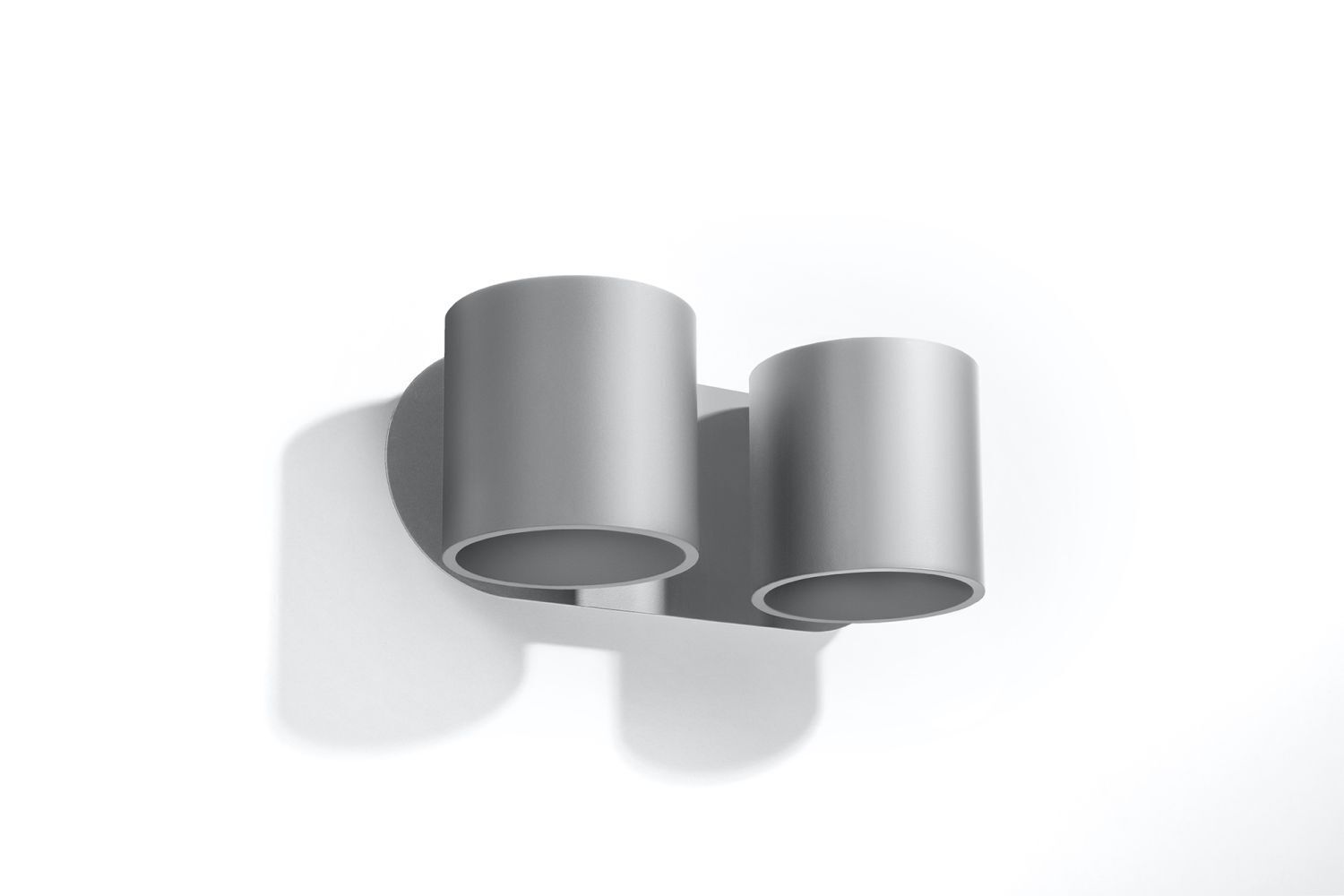 Graue Wandleuchte Aluminium Modern Up Down 2x G9