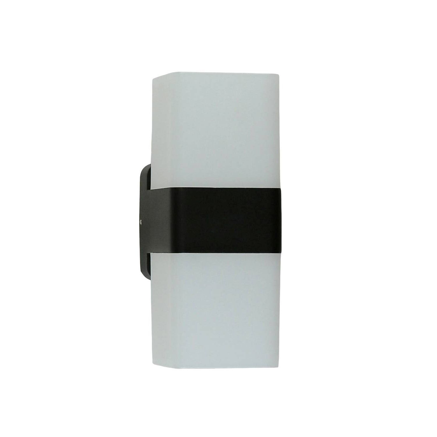 LED Außenwandleuchte Aluminium IP44 H: 20,5 cm eckig Postfach, Lampe