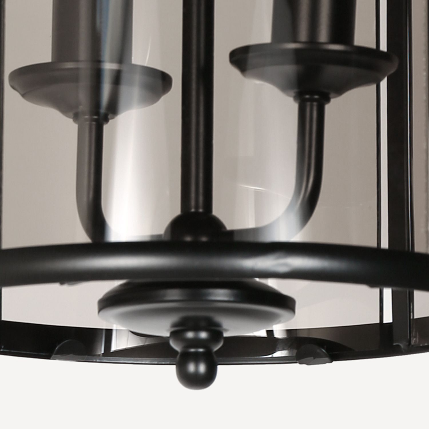 Hängelampe Glas Metall Schwarz Rauchgrau E14 elegant Leuchter, Lampe, Deckenventilator, Gerät, Elektrisches Gerät