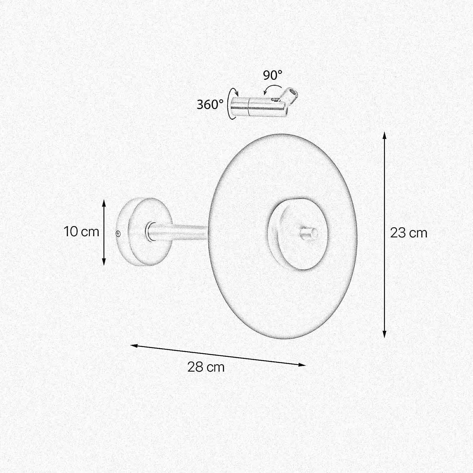 LED Wandleuchte Messing Eisen Ø 23 cm 2700 K Premium Diagramm, Handlung, Maschine, Rad