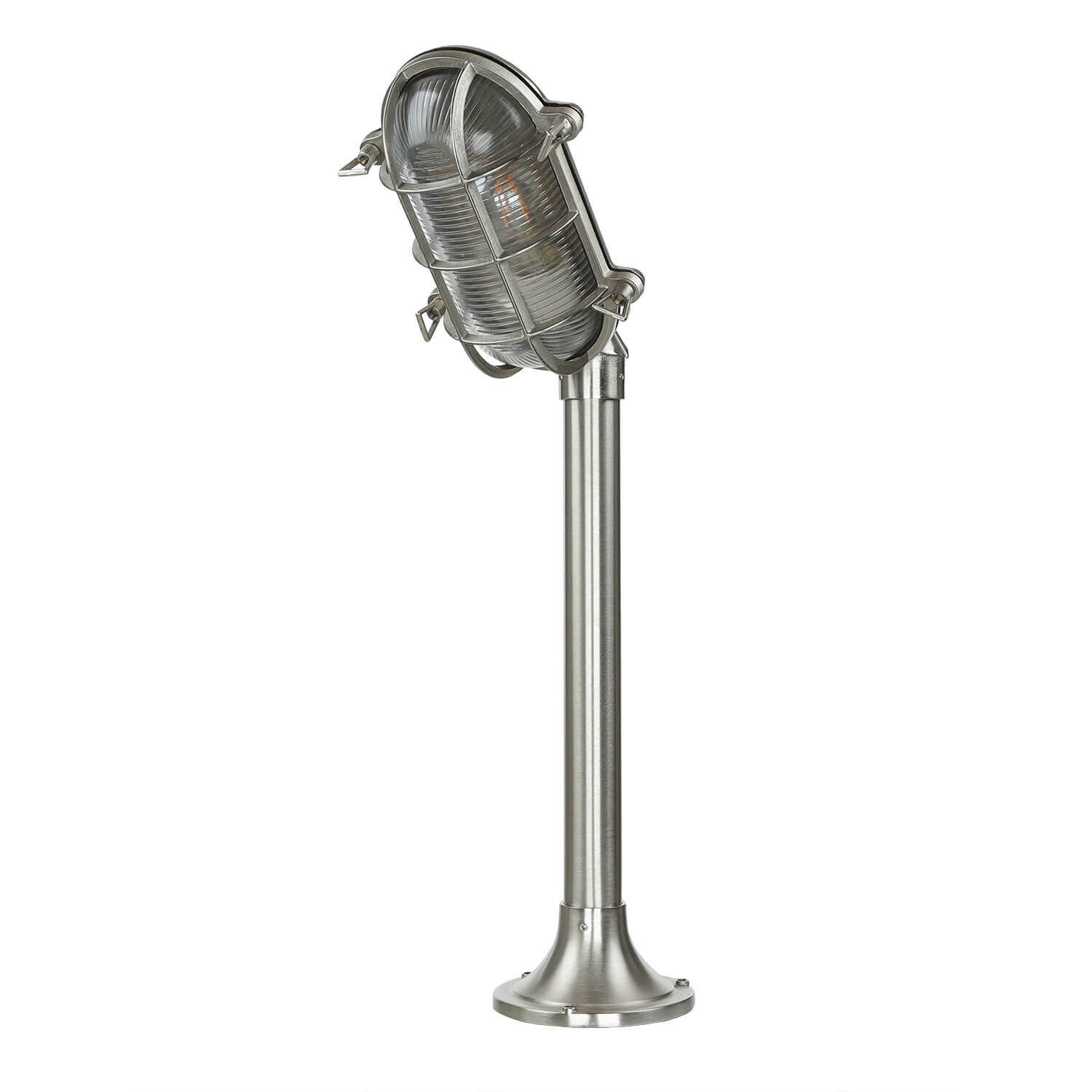 Lampe de jardin laiton H:62cm en nickel Chemin Terrasse