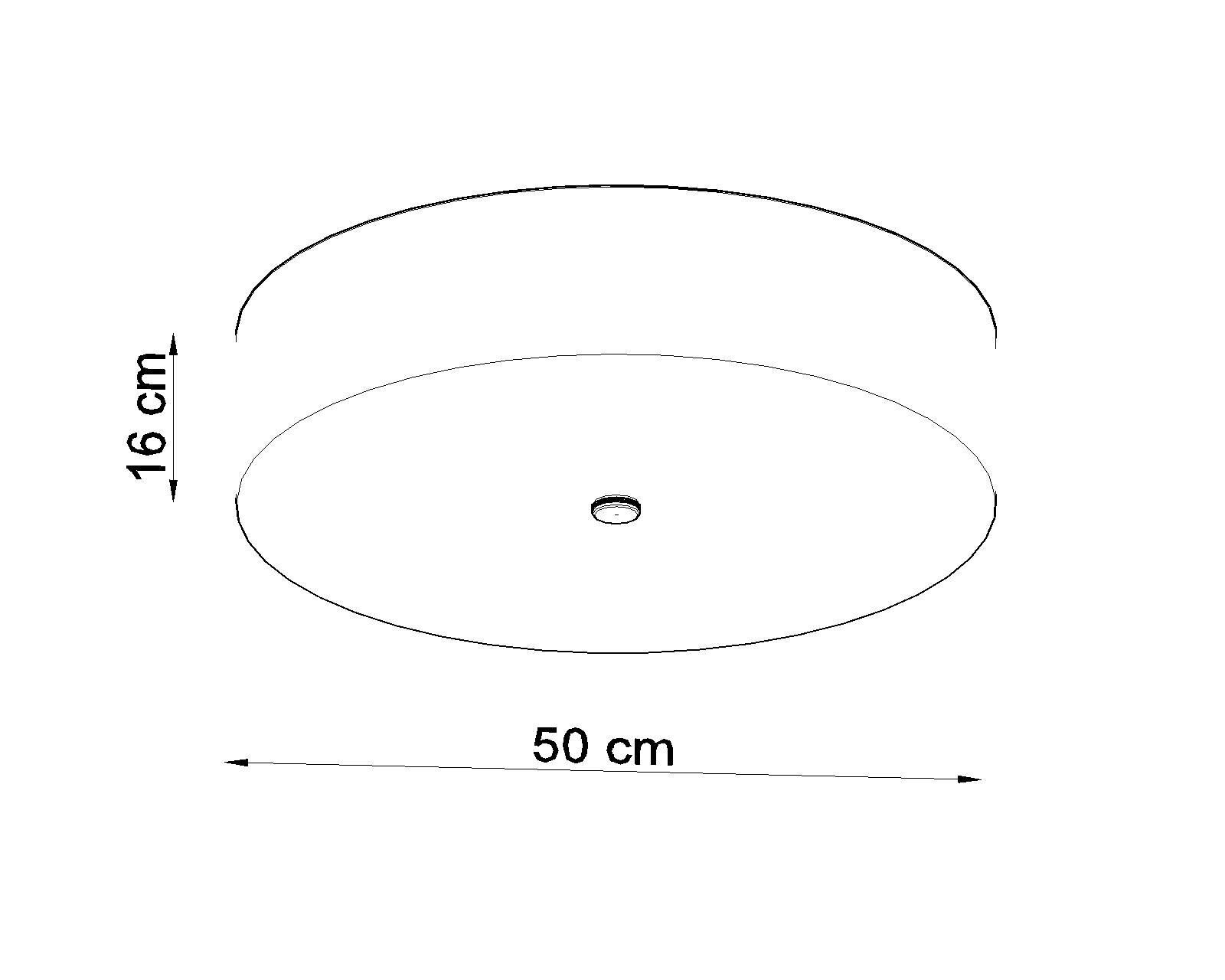 Deckenlampe Weiß Stoff Glas Ø 50 cm rund blendarm 5x E27