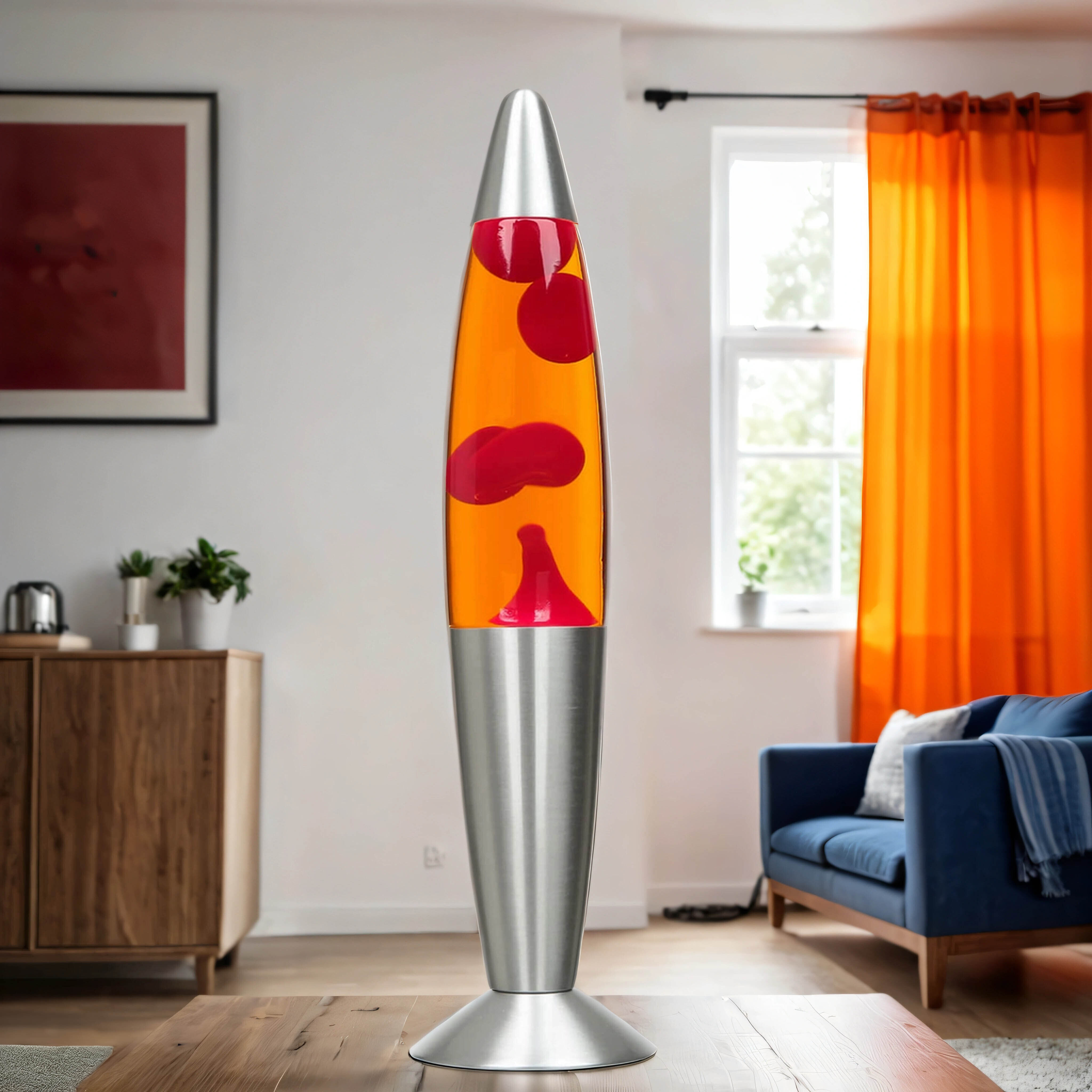 lavalampe-lava-lamp-timmy-rot-orange-retro-1 lava-lamp, lava lamp, orange, silber, wohn-dekor