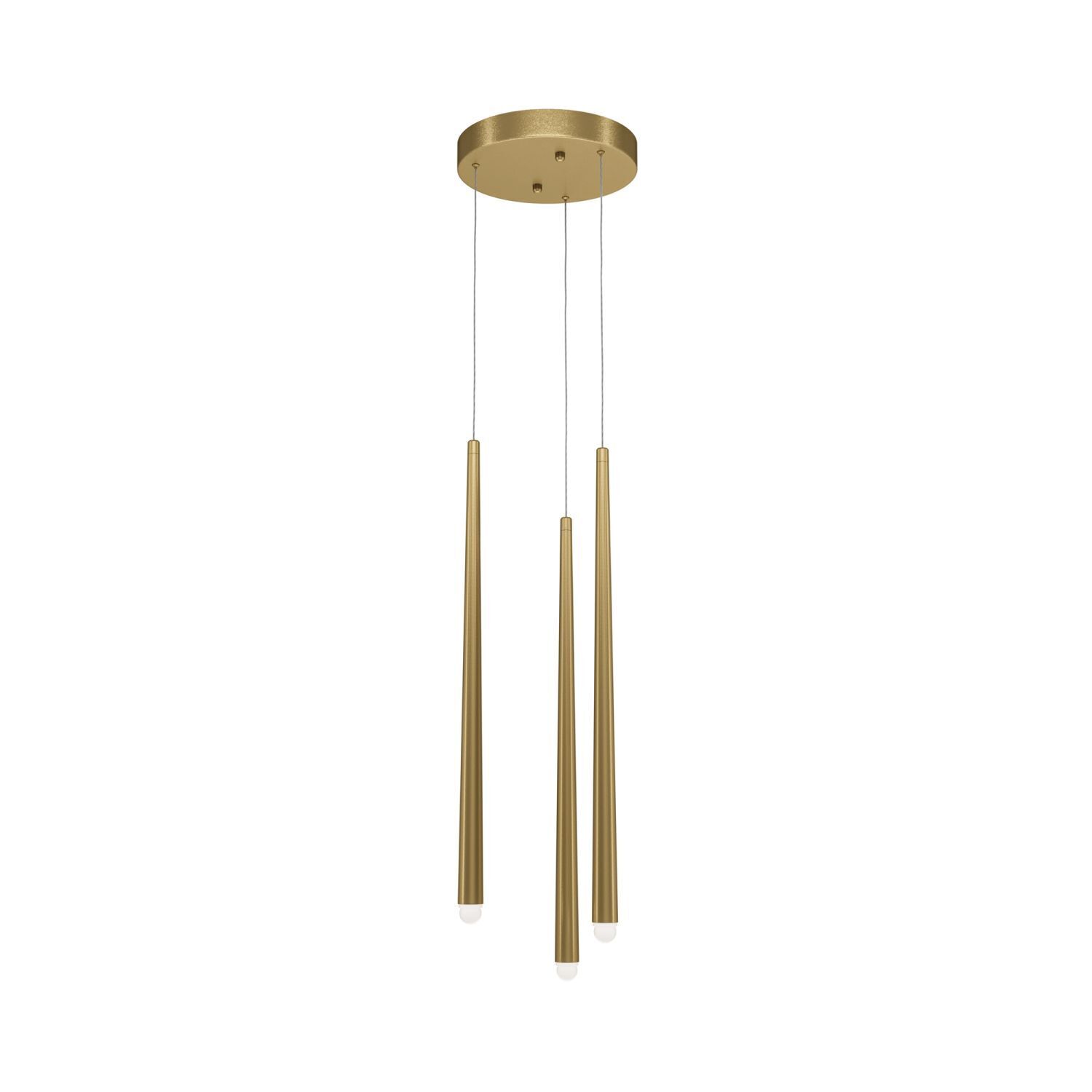 Suspension aluminium LED 26 cm de large en laiton blanc
