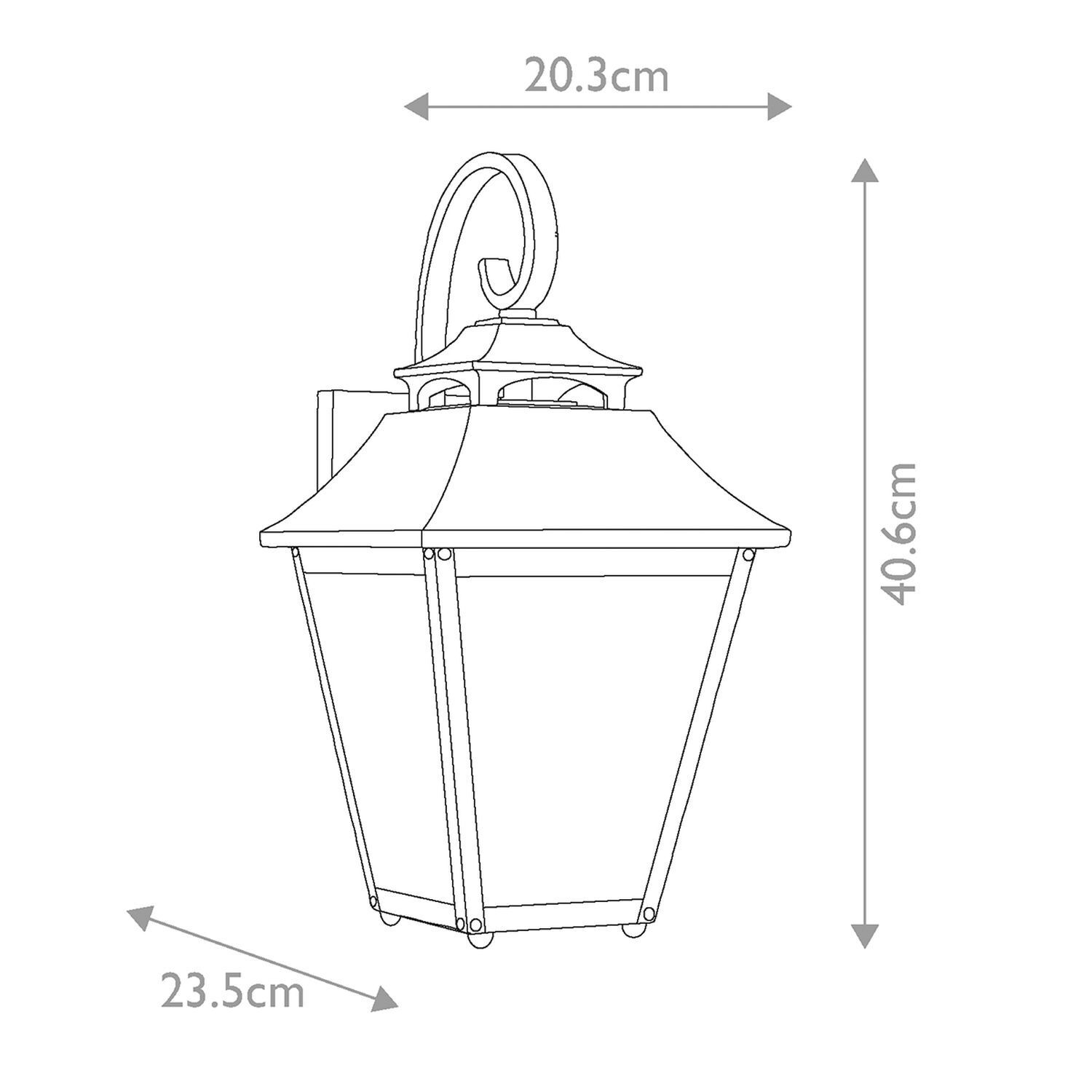 Außenwandlampe Edelstahl Glas IP44 40,6 cm hoch HONITON