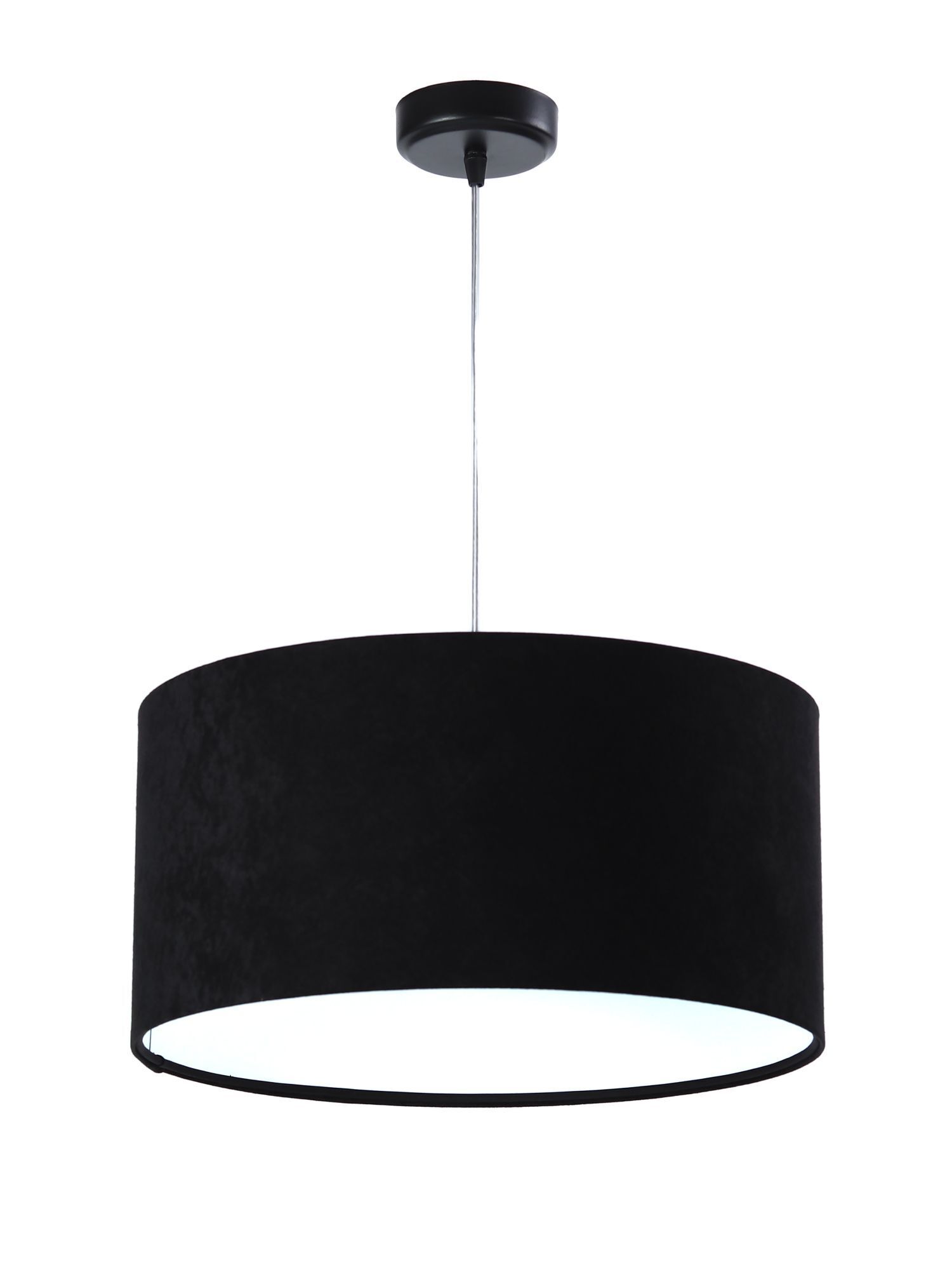 Pendelleuchte Esstisch Schwarz Weiß Stoff Lampe