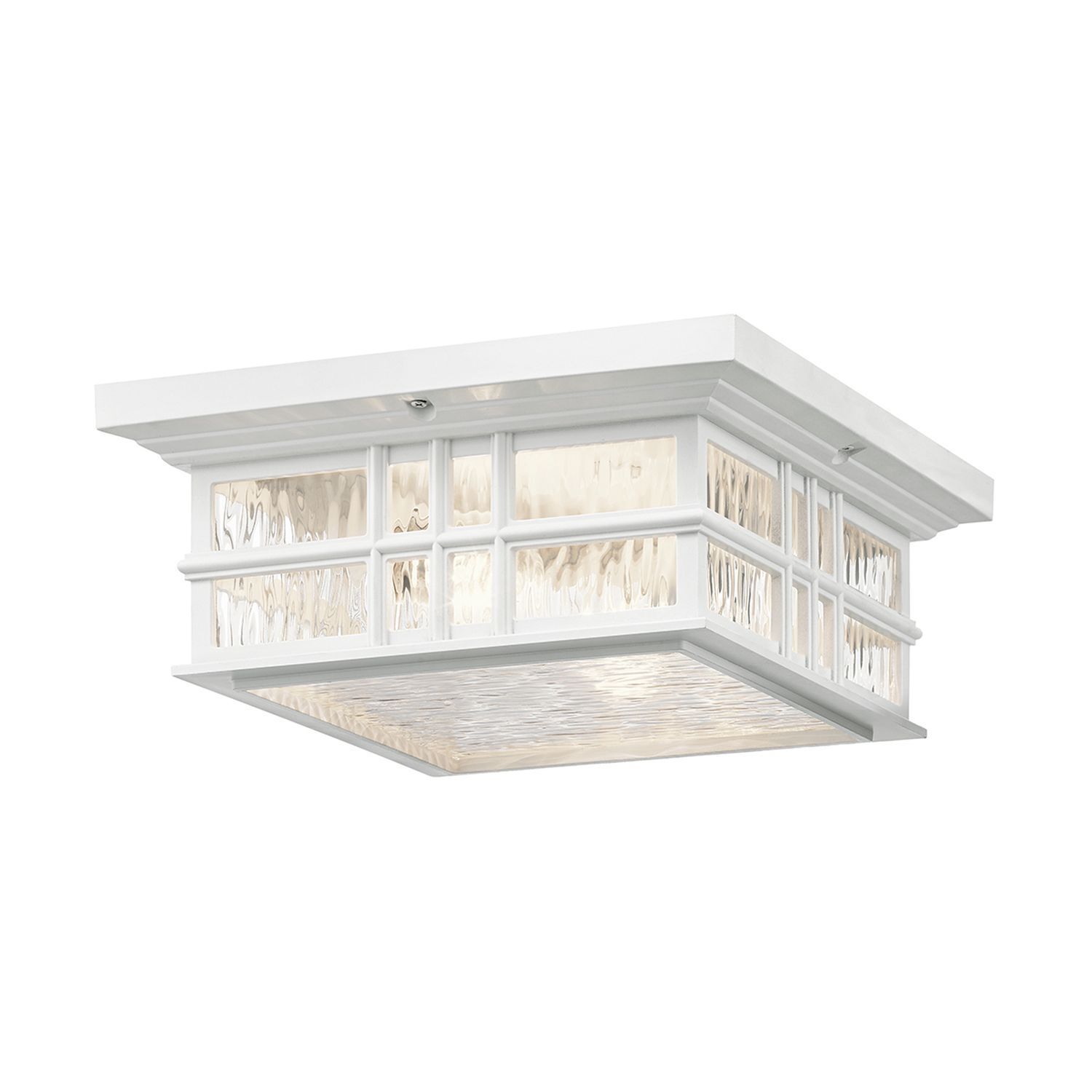 Deckenleuchte außen IP44 E27 Glas Rustikal Weiß Deckenleuchte