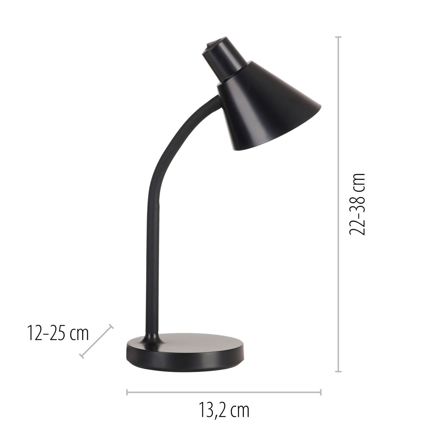 LED Schreibtischleuchte Metall 38 cm Schwarz 4 W Modern