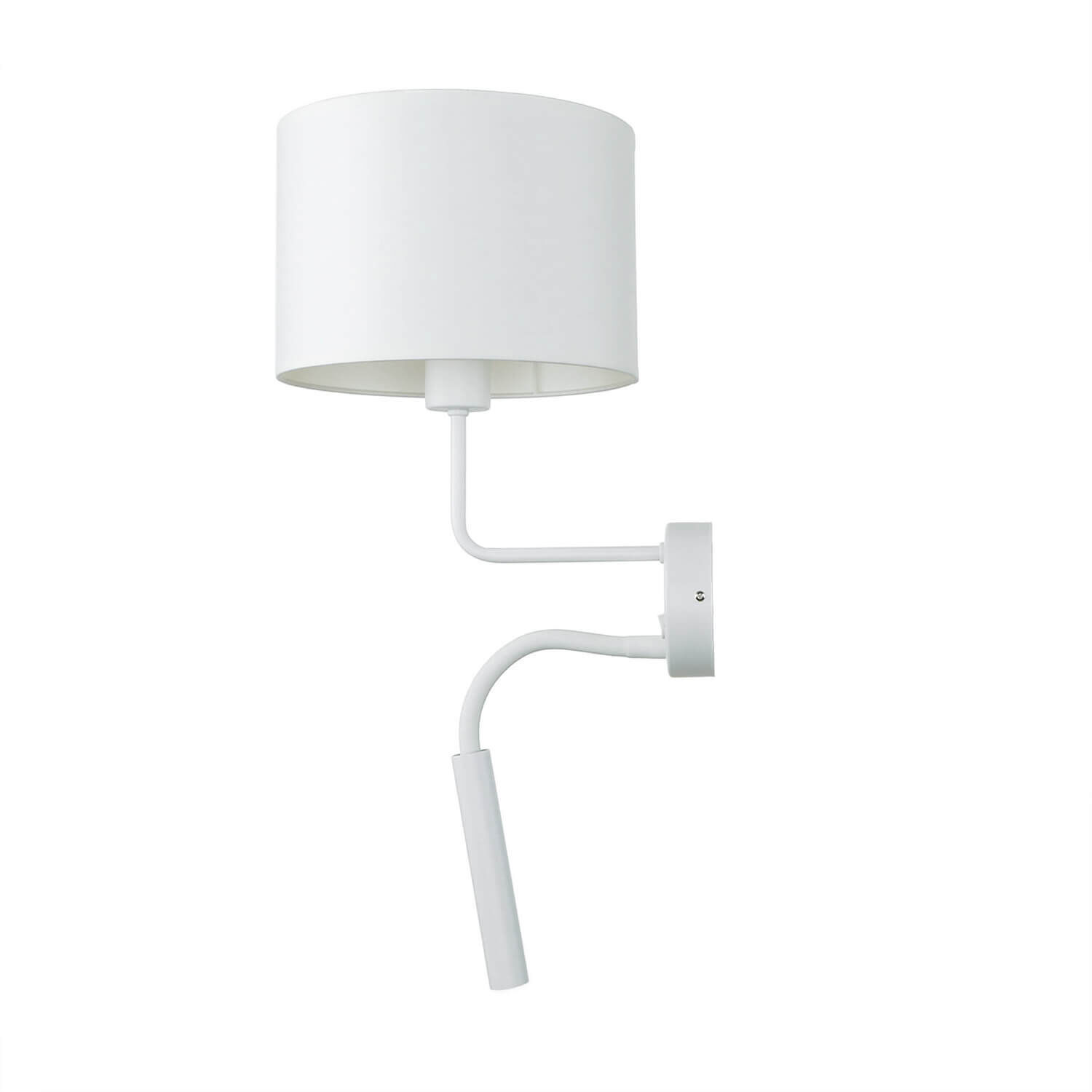 Wandlampe mit Schwanenhals Weiß E27 + G9 H: 50 cm Lampe