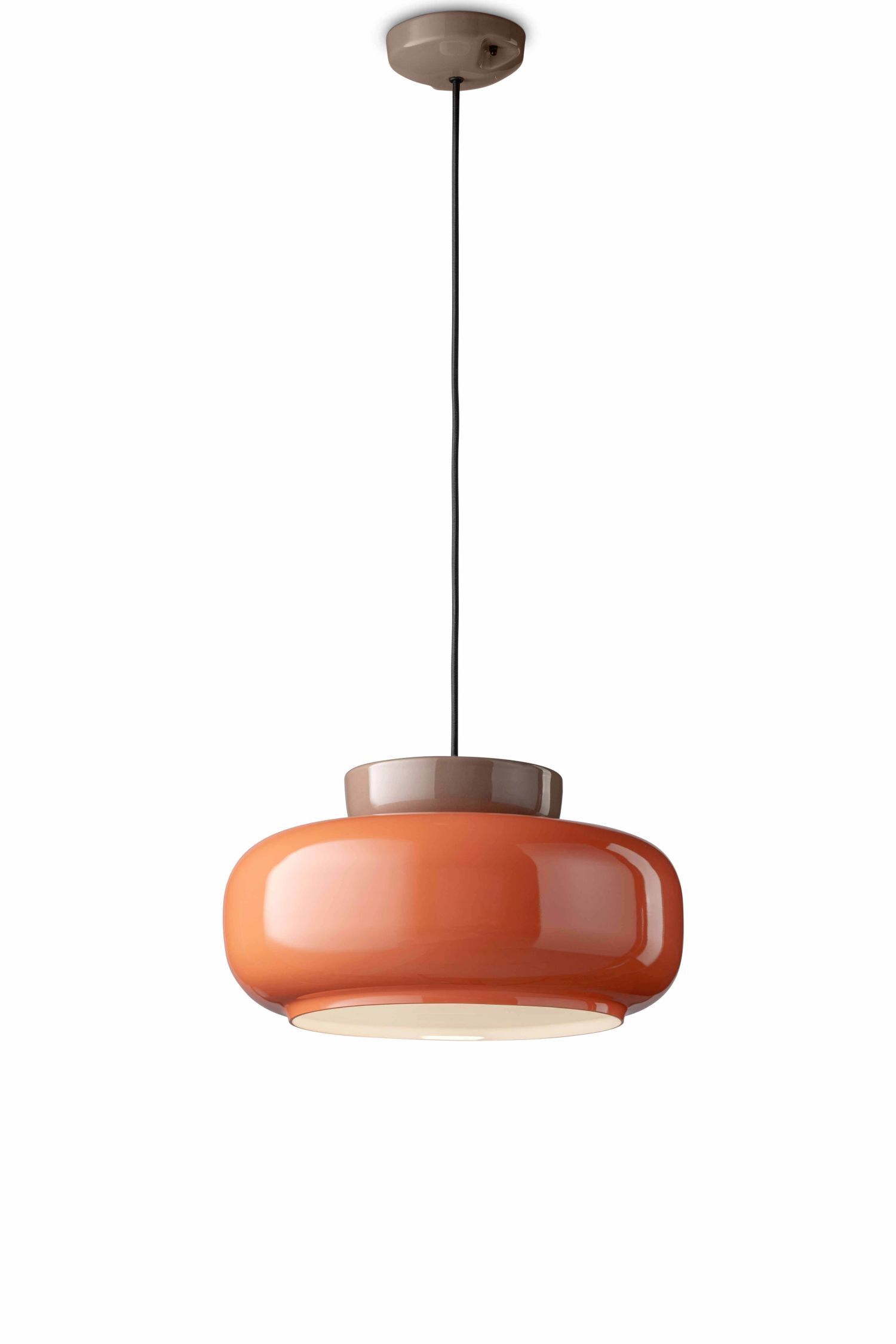 Suspension céramique verre D : 37 cm rond H : max. 140 cm