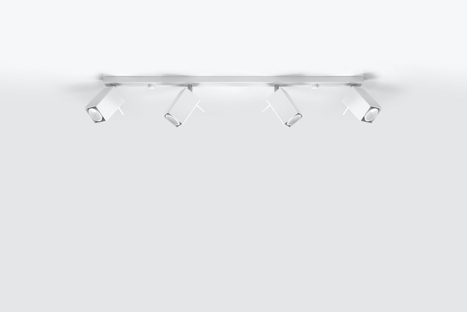 Großer Deckenstrahler Weiß 80 cm lang Metall FALERIA