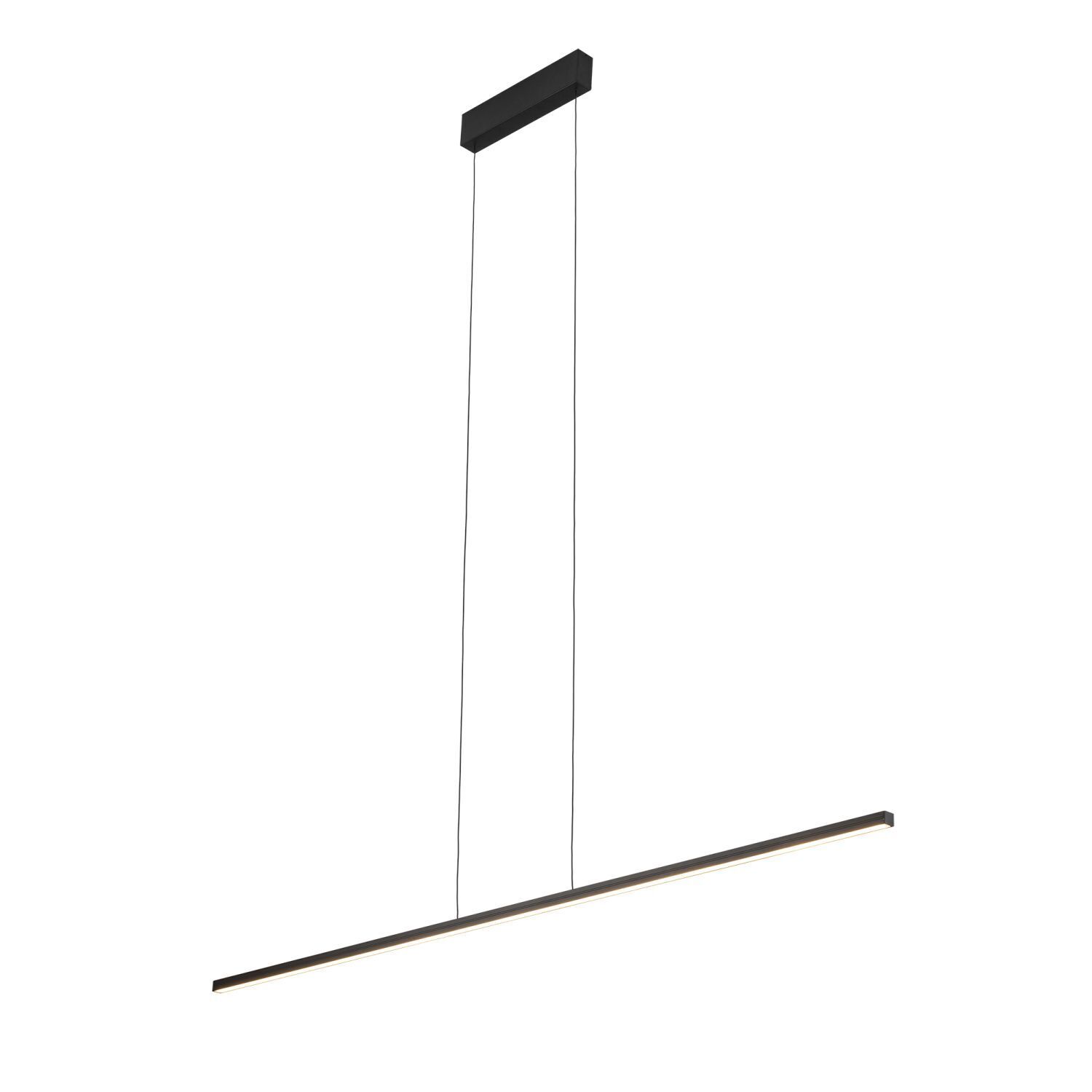 Lampe LED à suspendre noire 4000 K L : 150 cm allongée blanc neutre