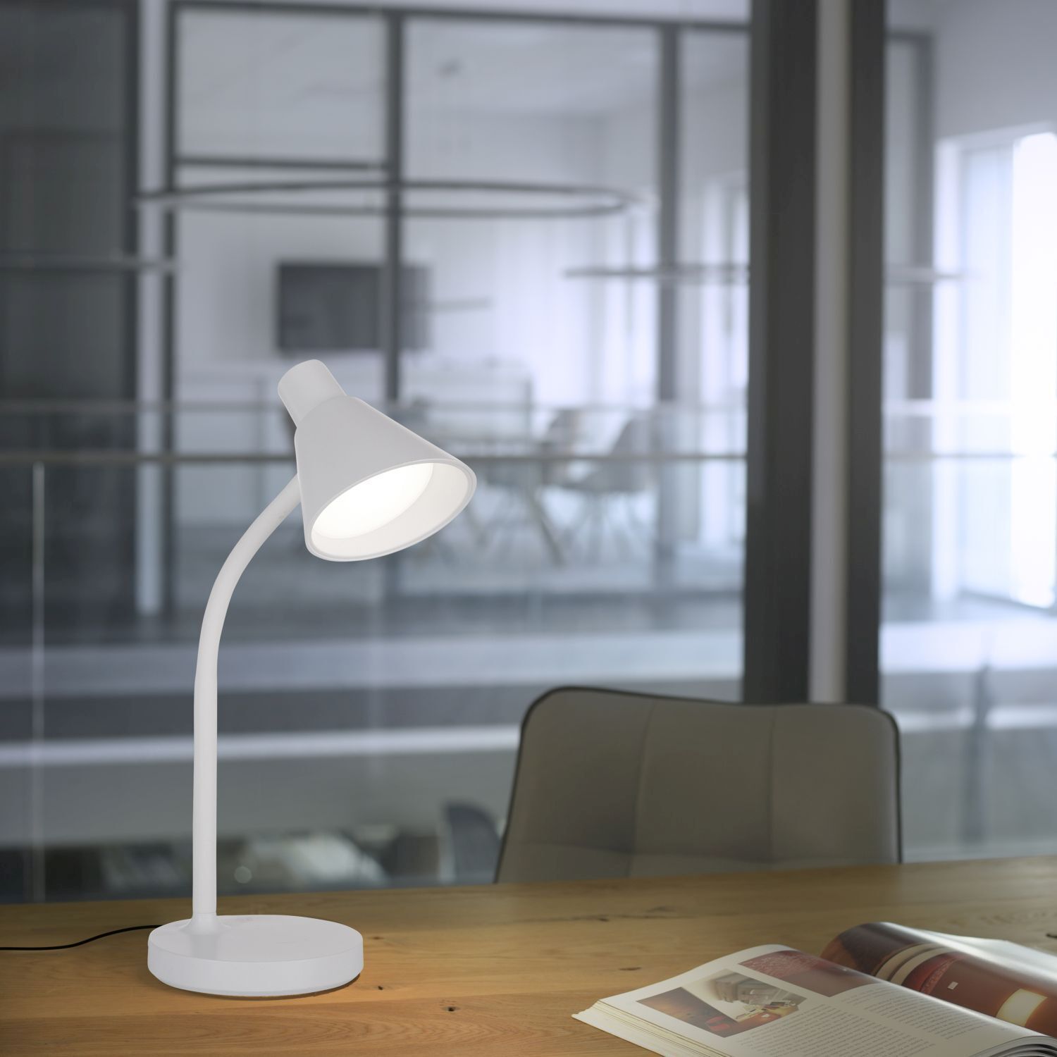Lampe de bureau LED Métal 38 cm Blanc 600 lm Moderne Lampe