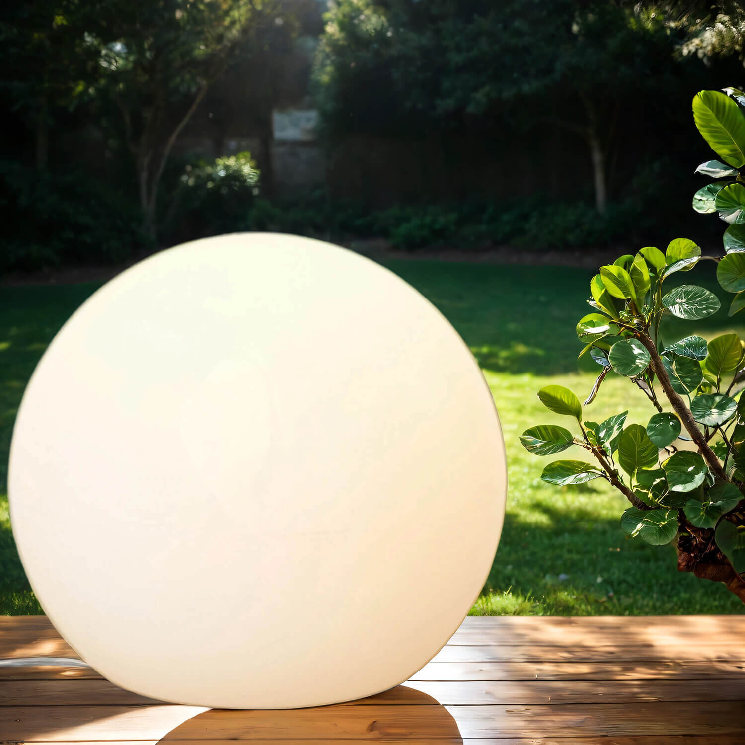 Lampe d'extérieur ronde Ø 30 cm blanc incl. E27 LED 2700 K