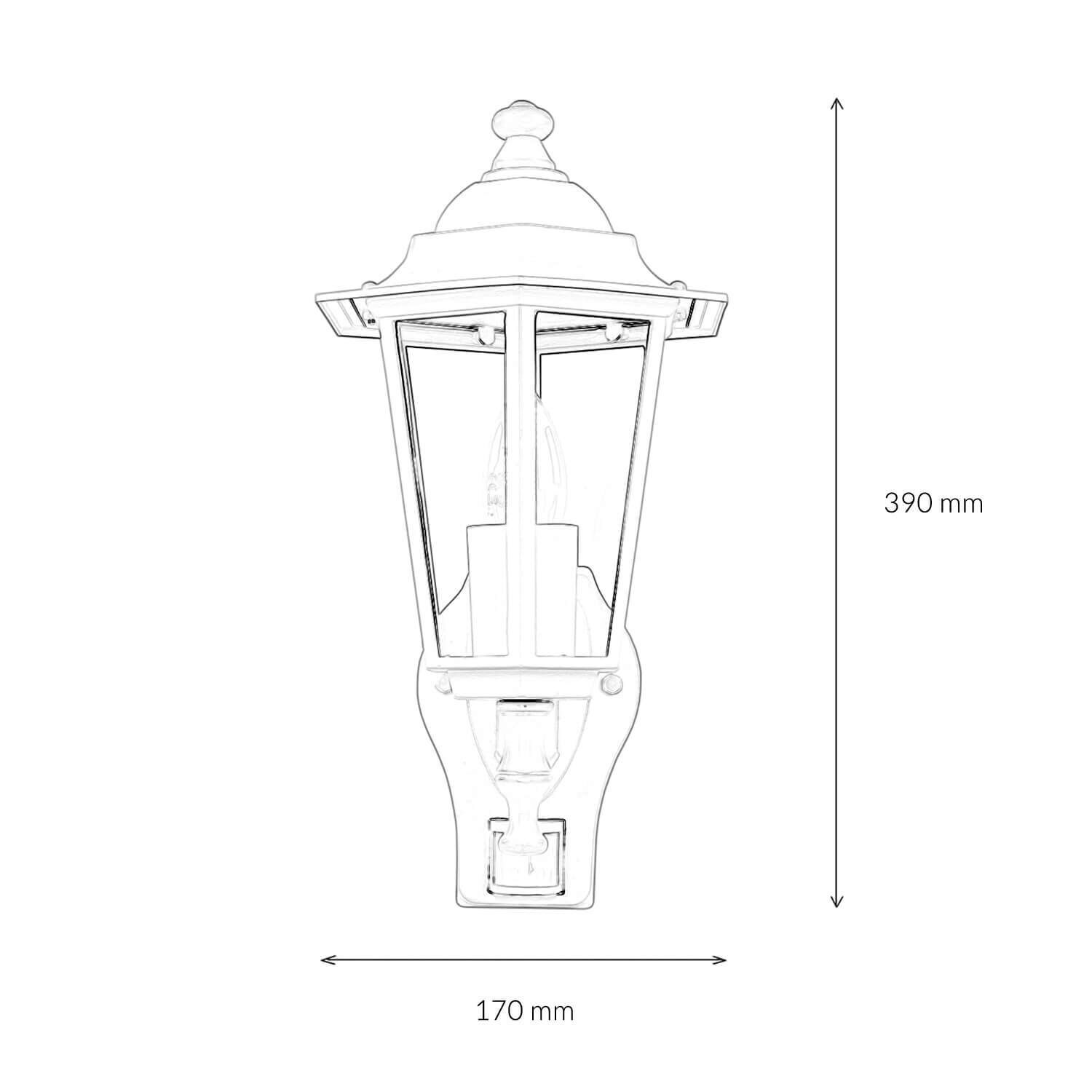 Rustikale Außenwandleuchte Bewegungsmelder Schwarz Gartenlampe, Laterne, Außenleuchte, Parks- Licht, Glasfronten