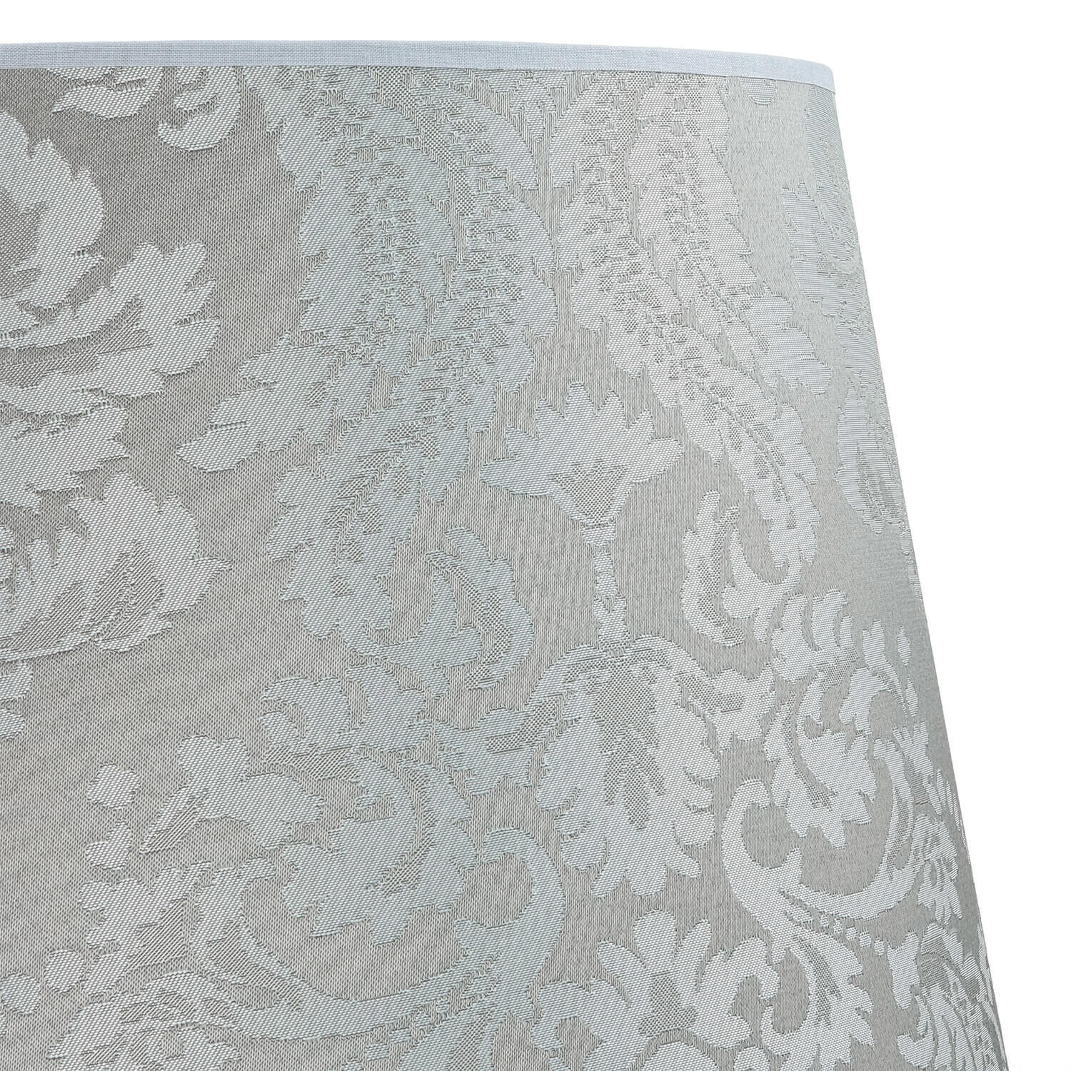 Silberner Lampenschirm Stehlampe Stoff E27 WILLOW Lampe, Lampenschirm